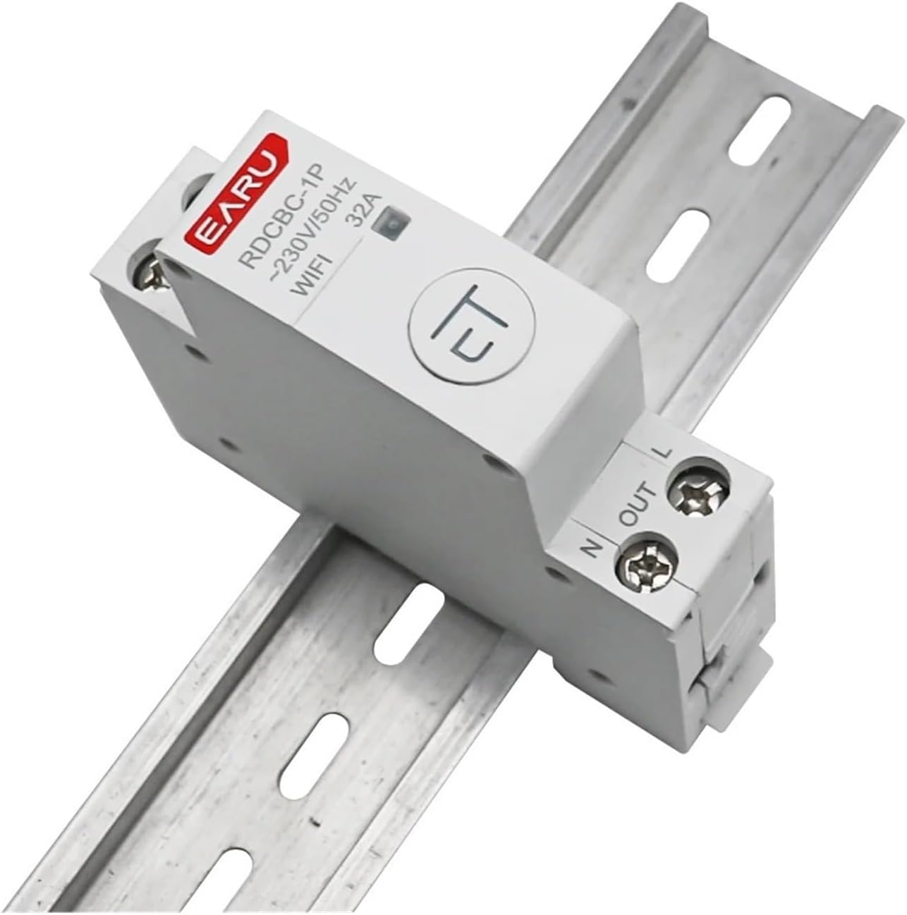 1P+N DIN Rail WiFi Circuit Breaker Smart Timer Switch Relay Remote Control by EWeLink Smart Home Compatible with Alexa Google (Size : 32A)