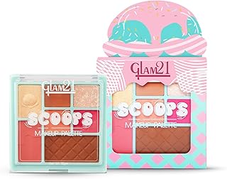 Glam21 Scoop Makeup Palette | Face Palette With Eyeshadow, Blusher, Contour and Highlighter | Mix of Mattes &amp; Shimmers | H...
