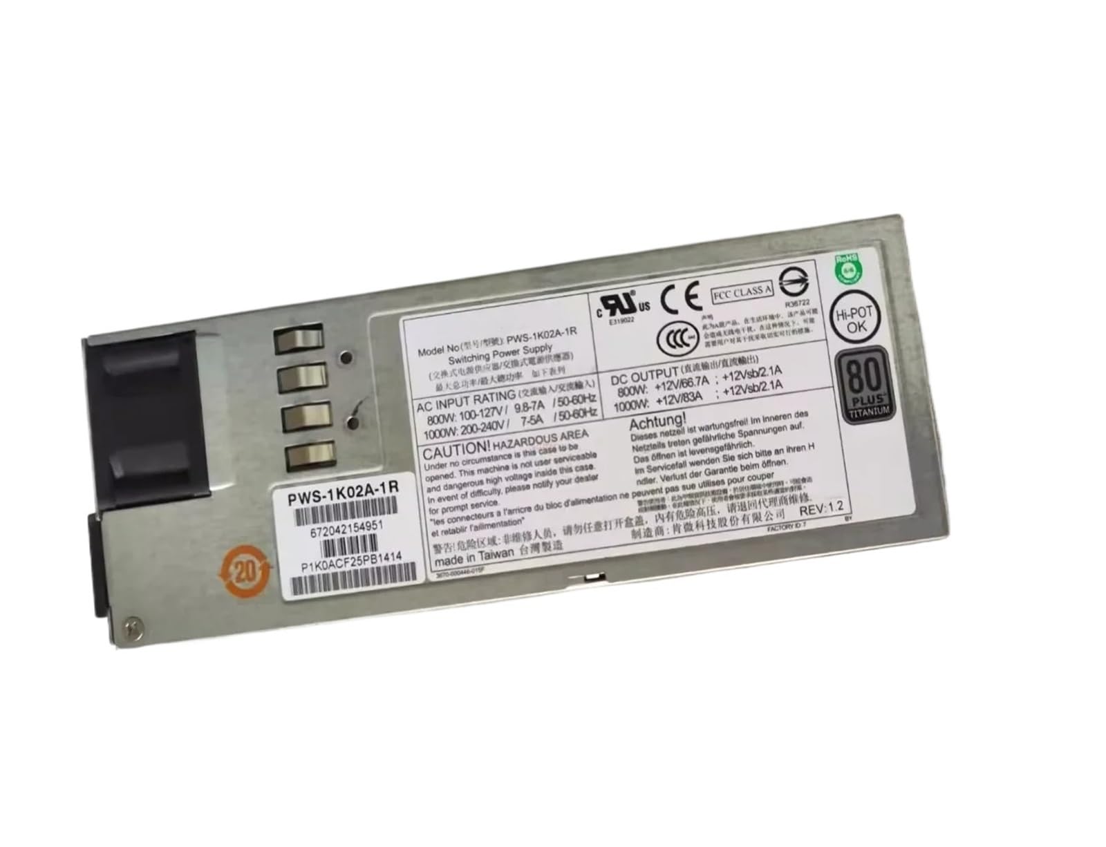 SJJBVPYX PWS-1K02A-1R 1000W power supply