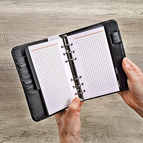 bsb Ersatzeinlage Notizen - 6-fach Lochung - liniert - Größe: circa A6 - für bsb Kompakt Terminplaner Organizer, 02-0060