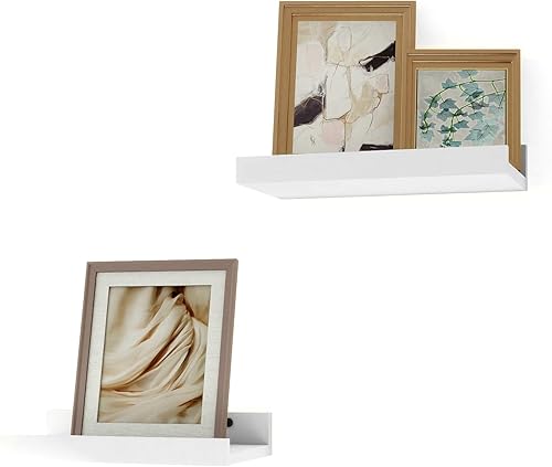 Miniatura 33 de Estantes Flotantes para Decoración de Pared, Estante de Almacenamiento Largo Montado en la Pared para Dormitorio, Sala de Estar, Baño, Cocina,