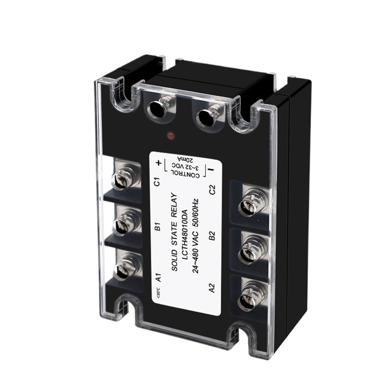 Relé de estado sólido trifásico, LCTH480 Módulo de relé de estado sólido trifásico SSR-10A 25A 40A 60A 100A 120A 150A 380V AC(DC-AC,150A)