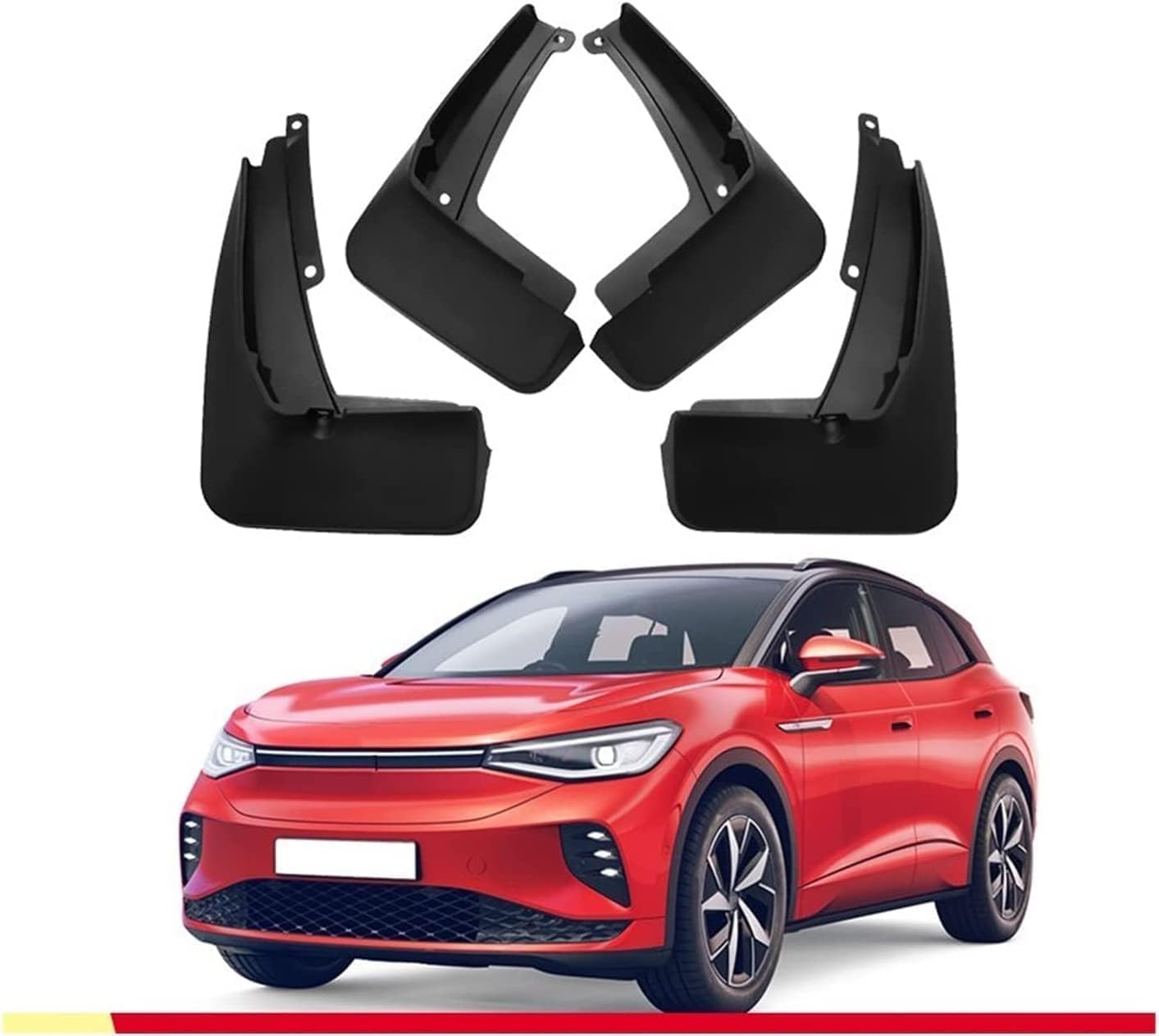 WeiYH No Drill Mud Flaps for Car Front Rear Wheel for VW ID.4 X CROZZ ID4 ID 4 2020 2021 2022