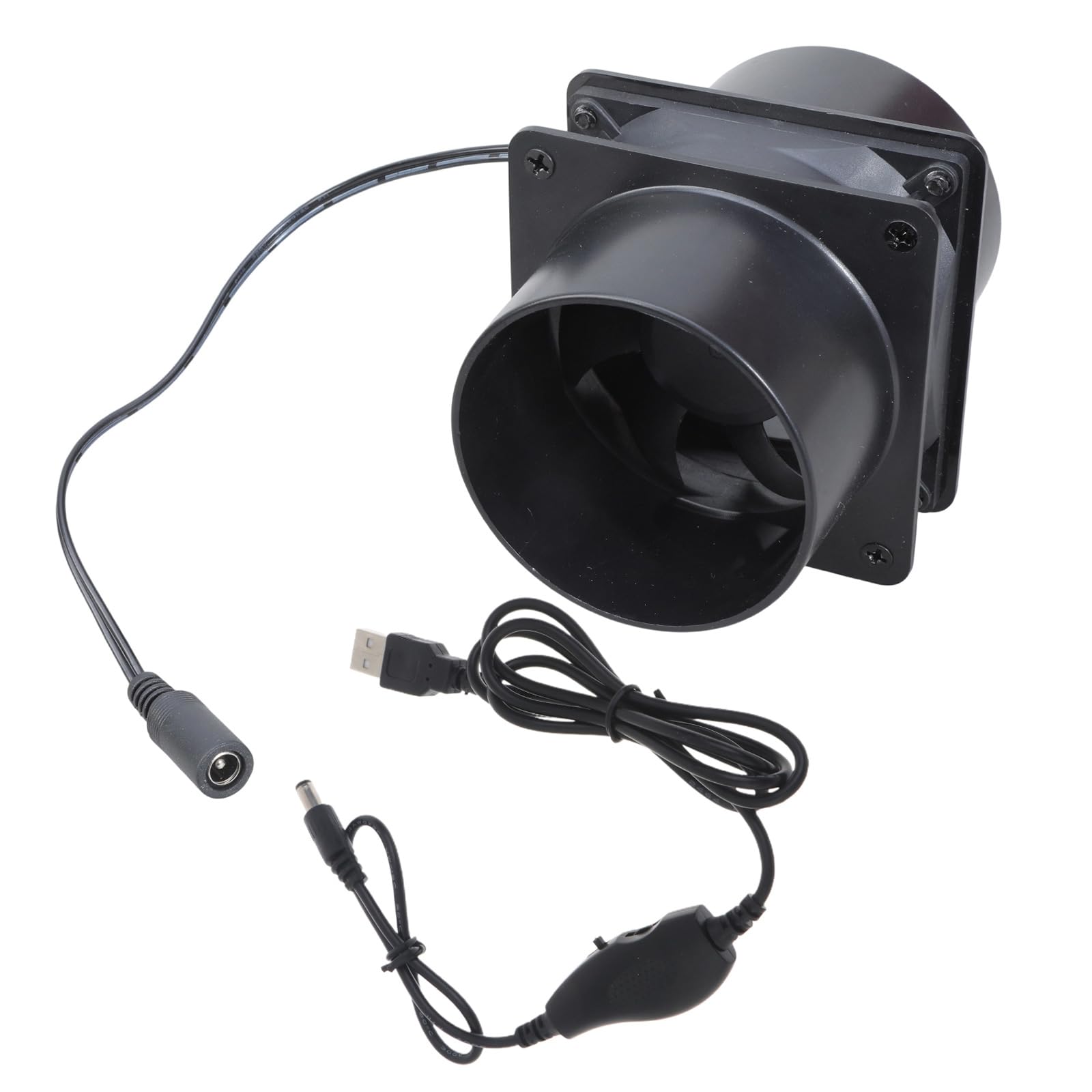 Kalttoy 55Cfm Inline Duct Fan With Usb Speed Controller For Soldering Stations Bathroom Air Circulations Abs Duct Blower With Removable Design