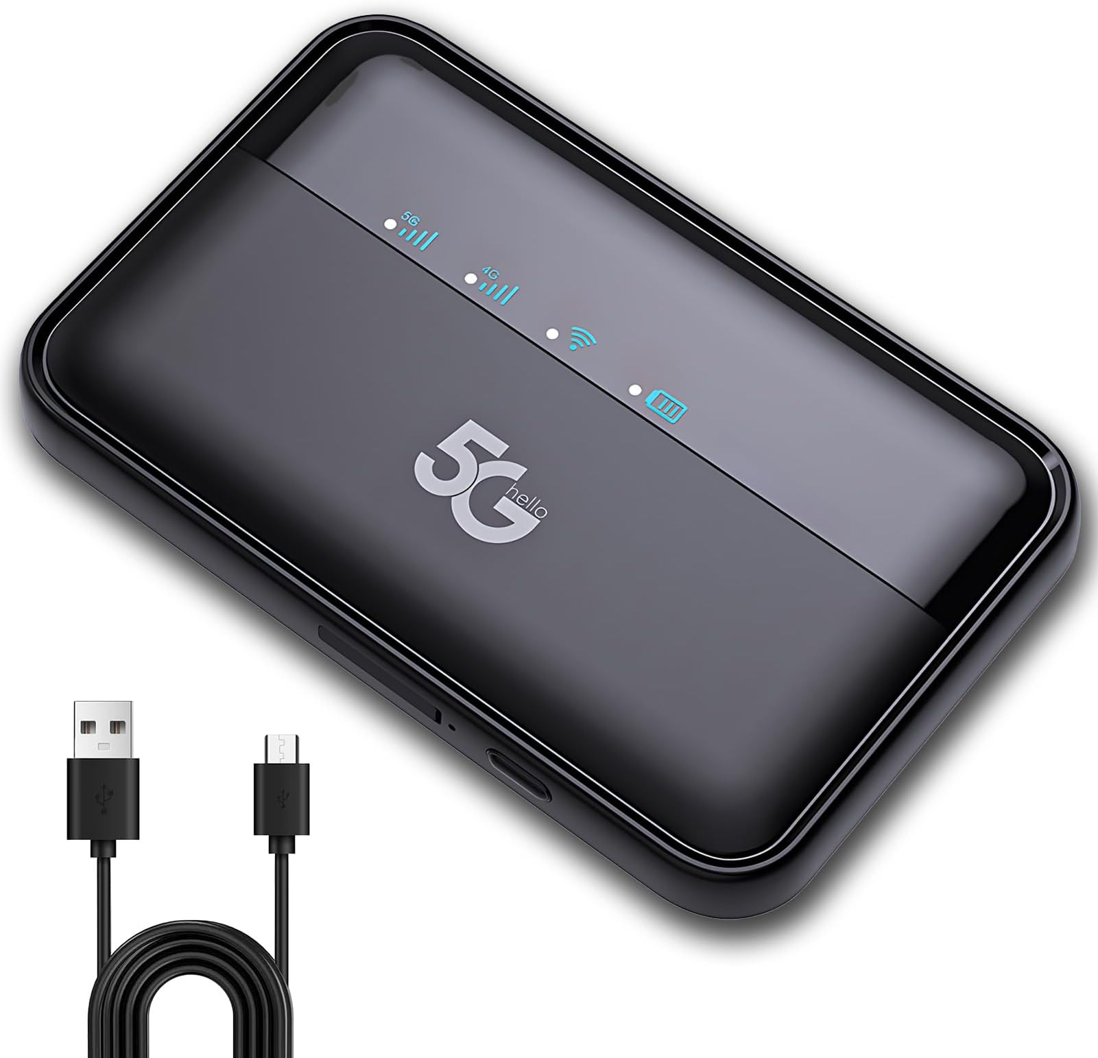 5G Modem Wireless Router, 5G Portable WiFi6 Mobile Hotspot with SIM Slot, Support 16 Devices / 10000mAh Long Standby, Portable WiFi Devices 5G Modem for Travel