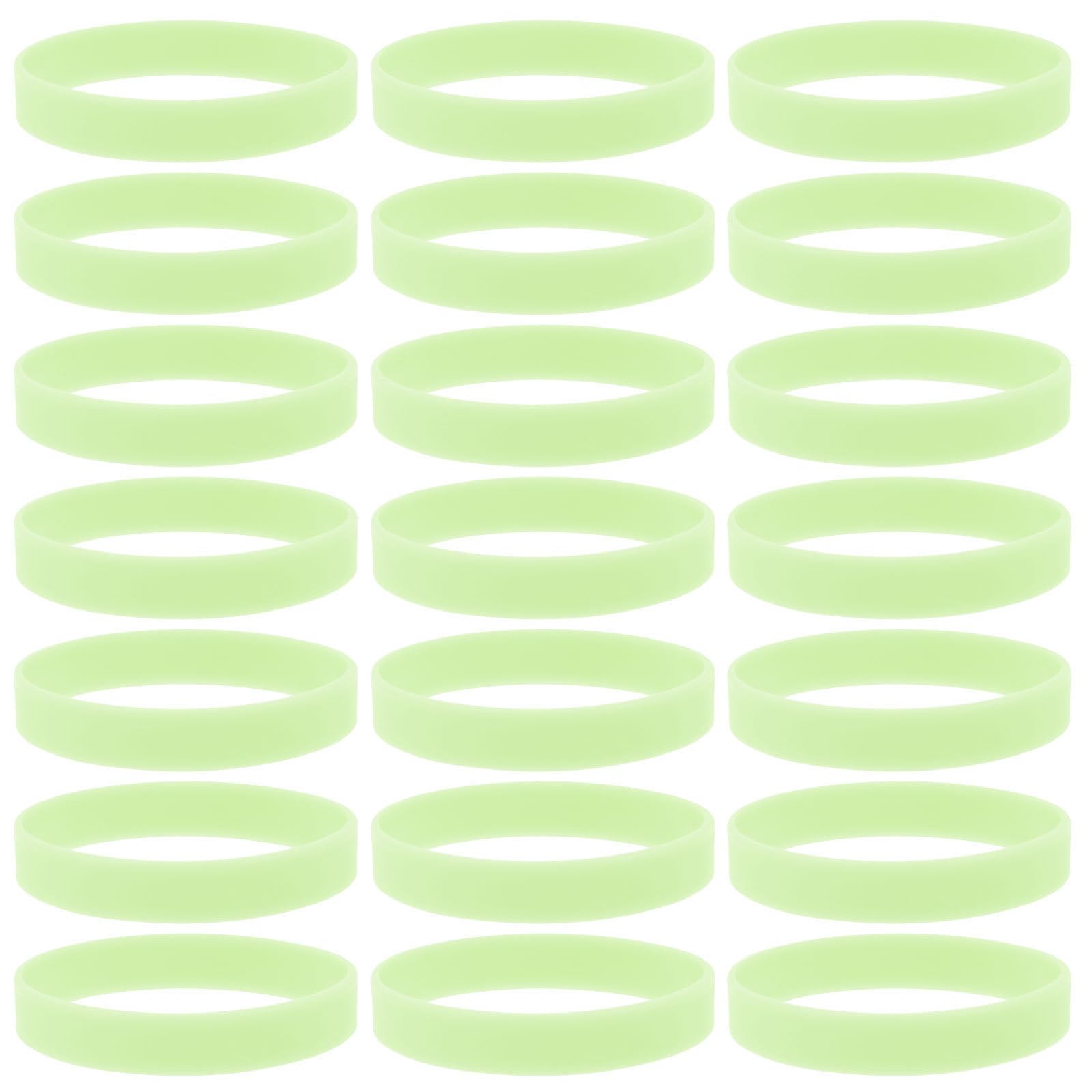 KESYOO Dunkeln Leuchtendes Silikonarmband für Kinder, Grün, 100 Stück | Weich, Flexibel und Glatt, für Nachtaktivitäten Draußen und Mitgebsel für Partys