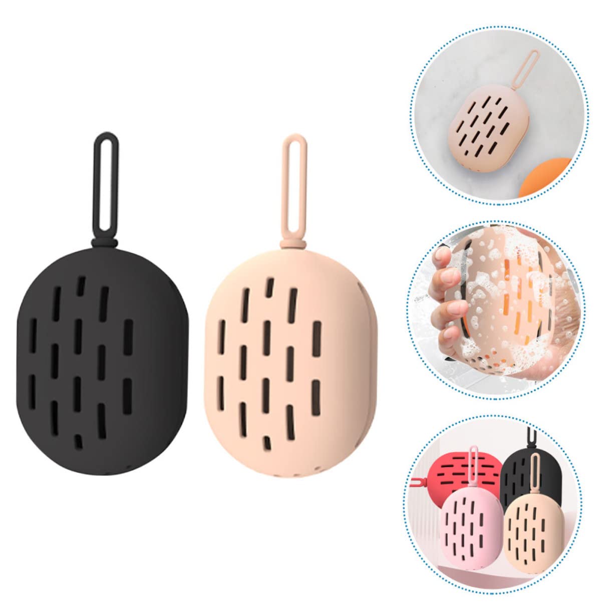 Beaupretty 6piezas Organizador De Esponjas De Maquillaje De Silicona Estuche Práctico para Esponjas para Dama y De Belleza