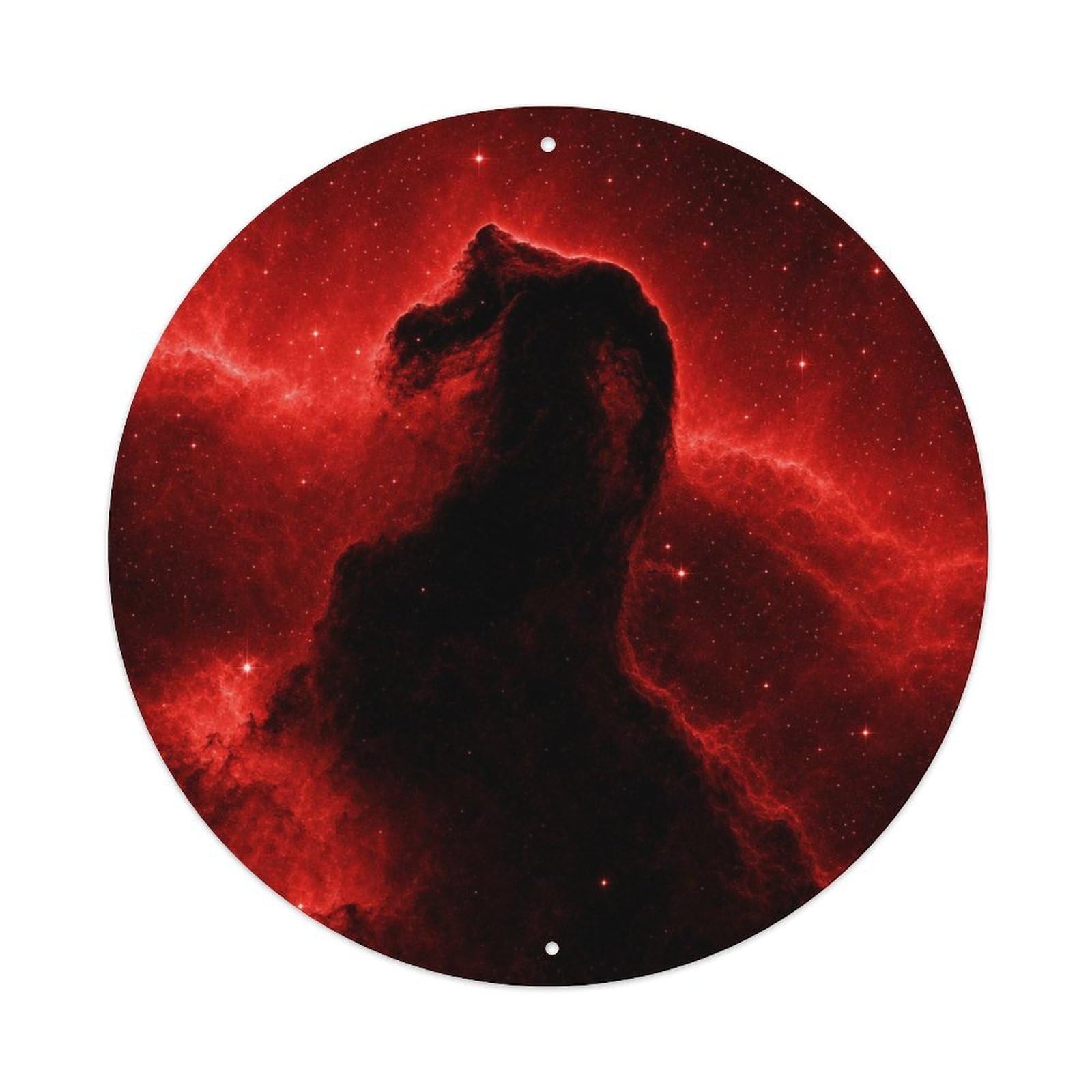 Okngb Style Orbit Study Horsehead Nebula Night Sky Space Stellar Metal Tin Sign Plaque Wall Decor For Cafe, Man Cave, Club Bar, Office, Home Garden Round Metal Poster 8X8inch
