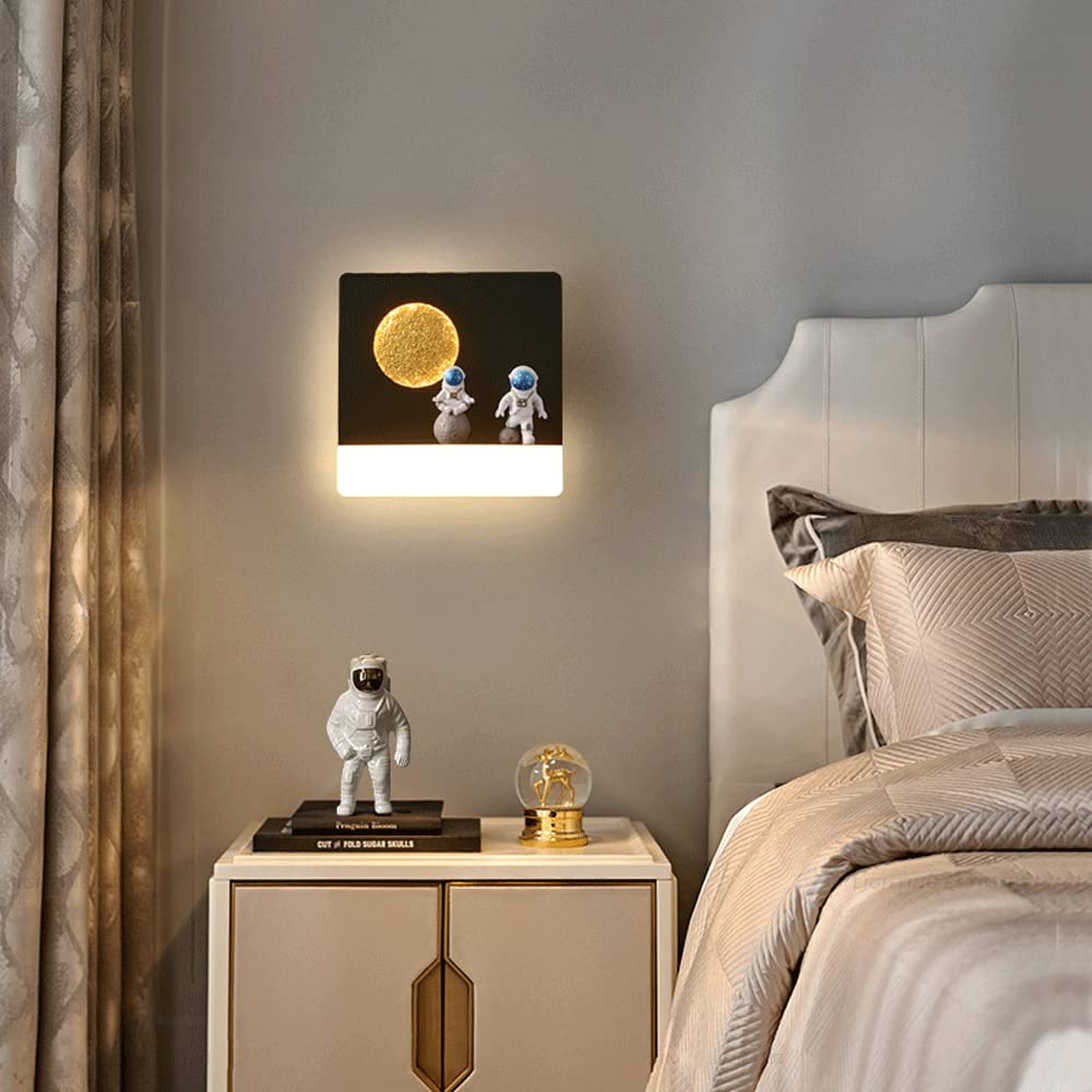 Lampada da Parete LED Astronauta, Luce Notturna per Camera dei Bambini, Illuminazione Decorativa Moderna da Parete, luci a Parete in Acrilico per Camera da Letto testiera della Scuola Materna