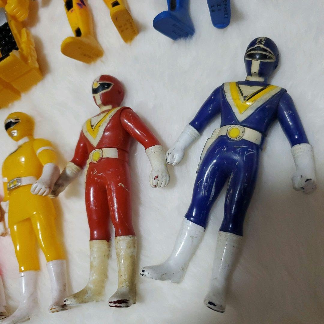 Amazon.co.jp: レトロ 90年代 戦隊ヒーロー ソフビ セット売り 8体 