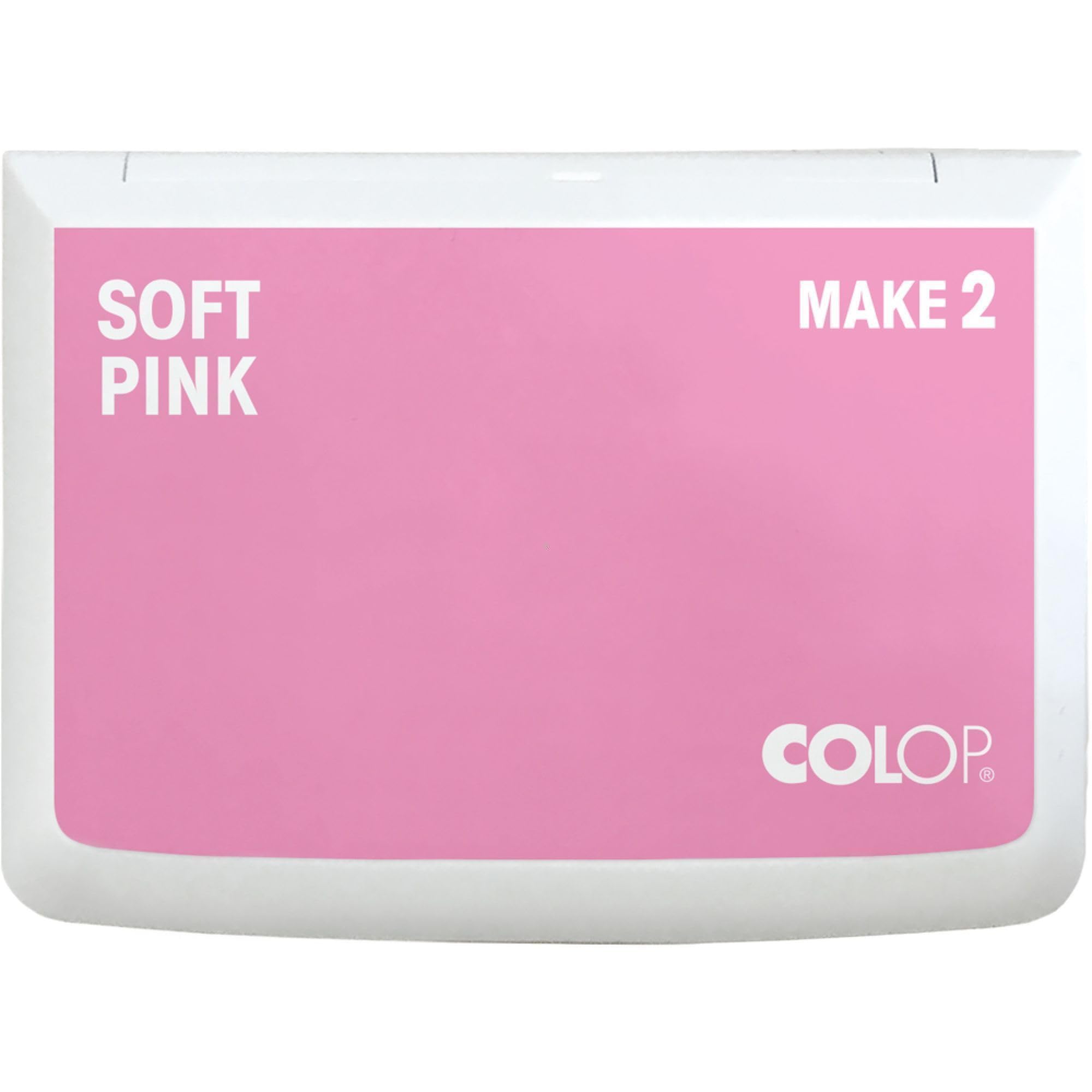 COLOP Ink pad Make 2 Soft Pink 70 x 110 mm, Cushion for Traditional Hand Stamps and Creative Stamps