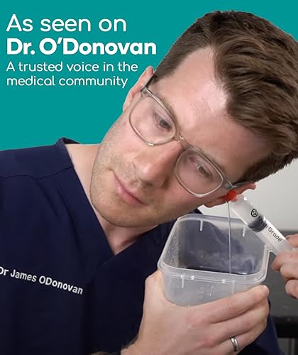 Miniatura 7 de Medi Grade Eliminación de cera de oído con jeringa de oído con 3 puntas de flujo cuádruple – Limpiador de oídos para riego de agua, removedor de