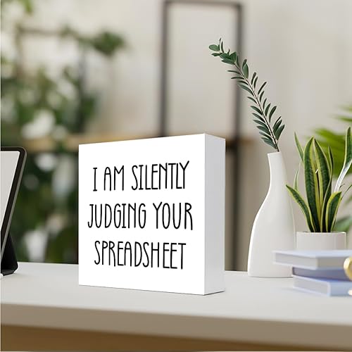 Miniatura 6 de Letrero de madera con texto en inglés "A Day Without Spreadsheets is Like Just Kidding I Have No Idea" - Letrero de madera inspirador divertido para