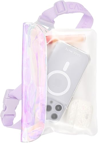 Case-Mate Bolsa IP68 impermeable para teléfono con cinturón con protección de triple sellado, correa ajustable para iPhone 14 Pro Max 13 Pro Max 12