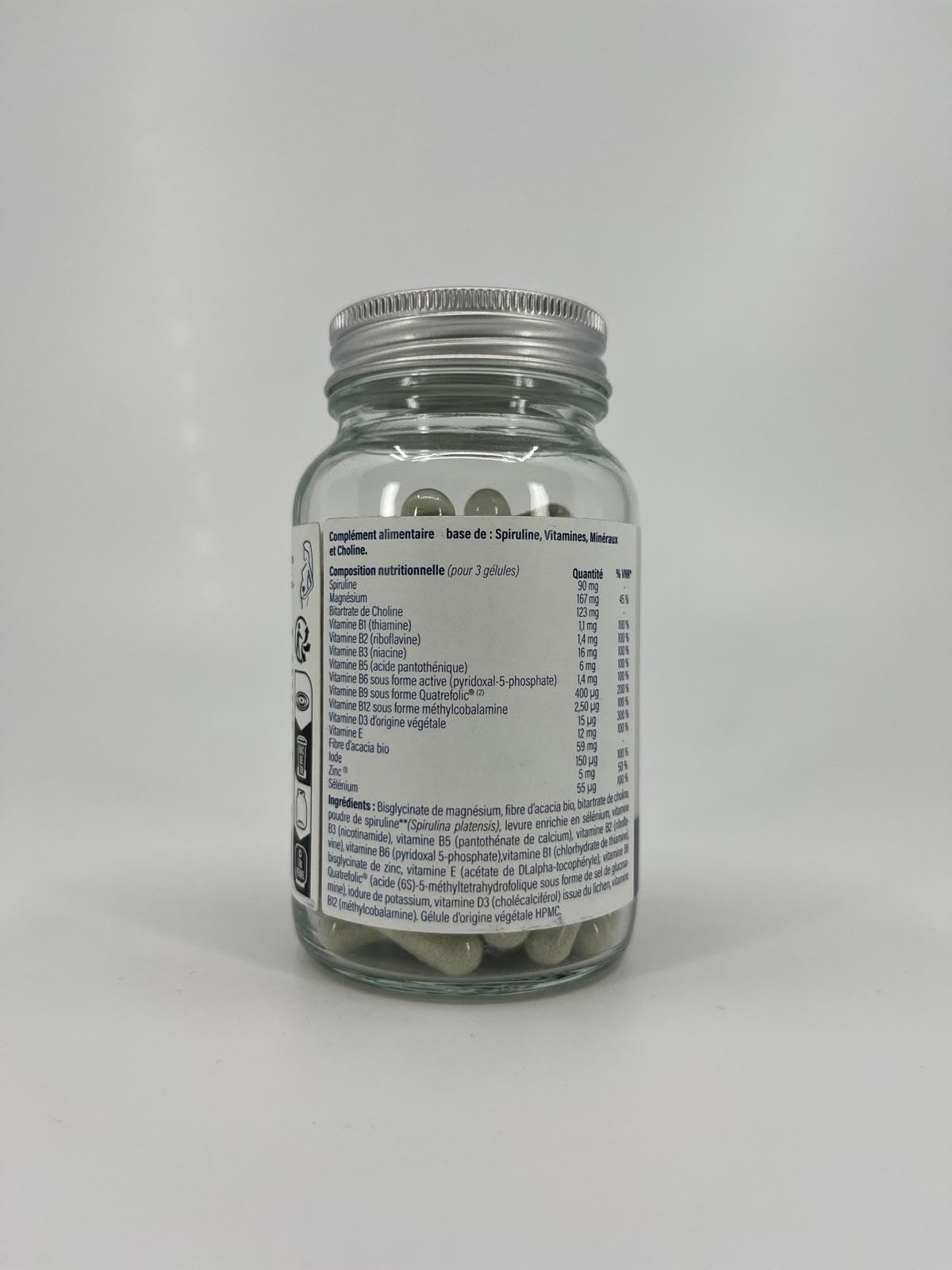Hollis 9 Mois - Complément Alimentaire Grossesse - Vitamine B9 Quatrefolic, Choline, Iode, Magnésium, Vitamines B, C, D3, E, Zinc et Sélénium - 90 Gélules Végétales - Sans Fer