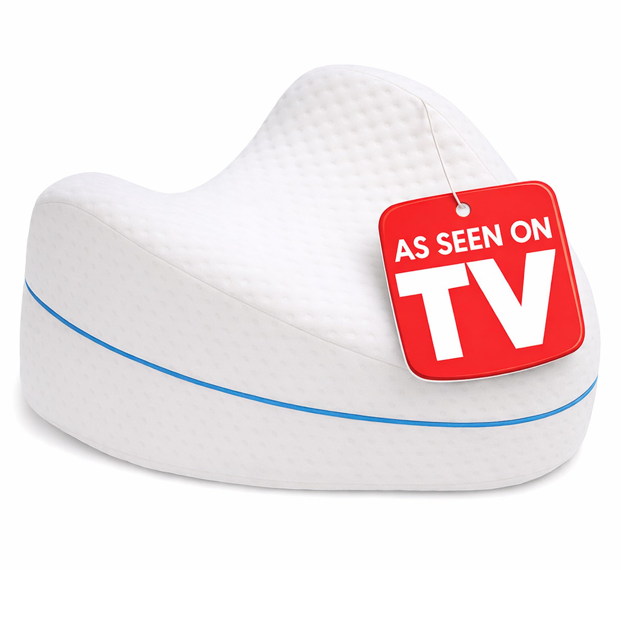 Contour Legacy Leg & Knee Foam Support Pillow - Soothing Pain Relief for Sciatica, Back, Hips, Knees, Joints - As Seen on TV