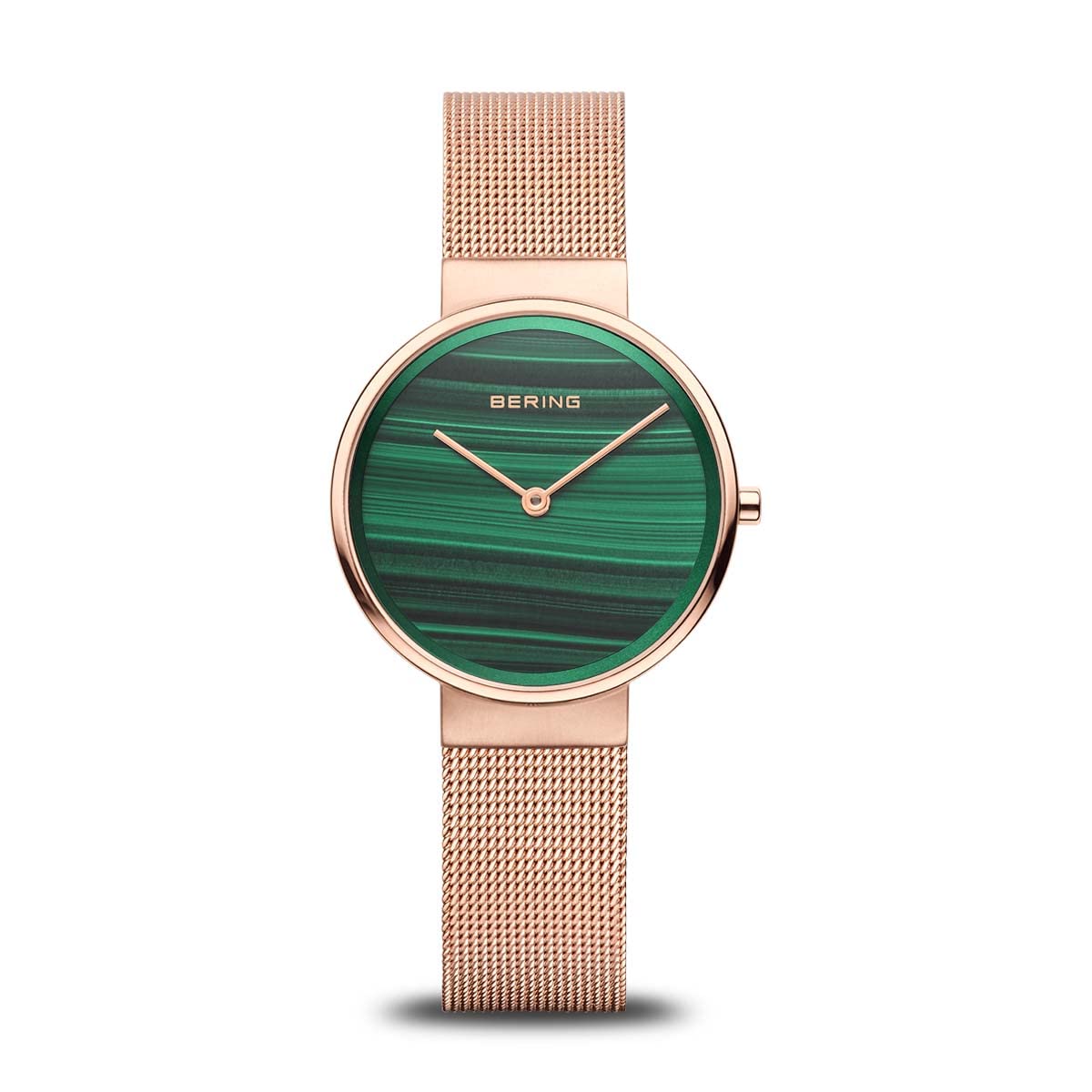 Bering Damen Quarz Uhr | Armbanduhr 31 mm Edelstahlgehäuse und Zifferblatt | Milanaisearmband | Saphierglas | 5 ATM | 14531