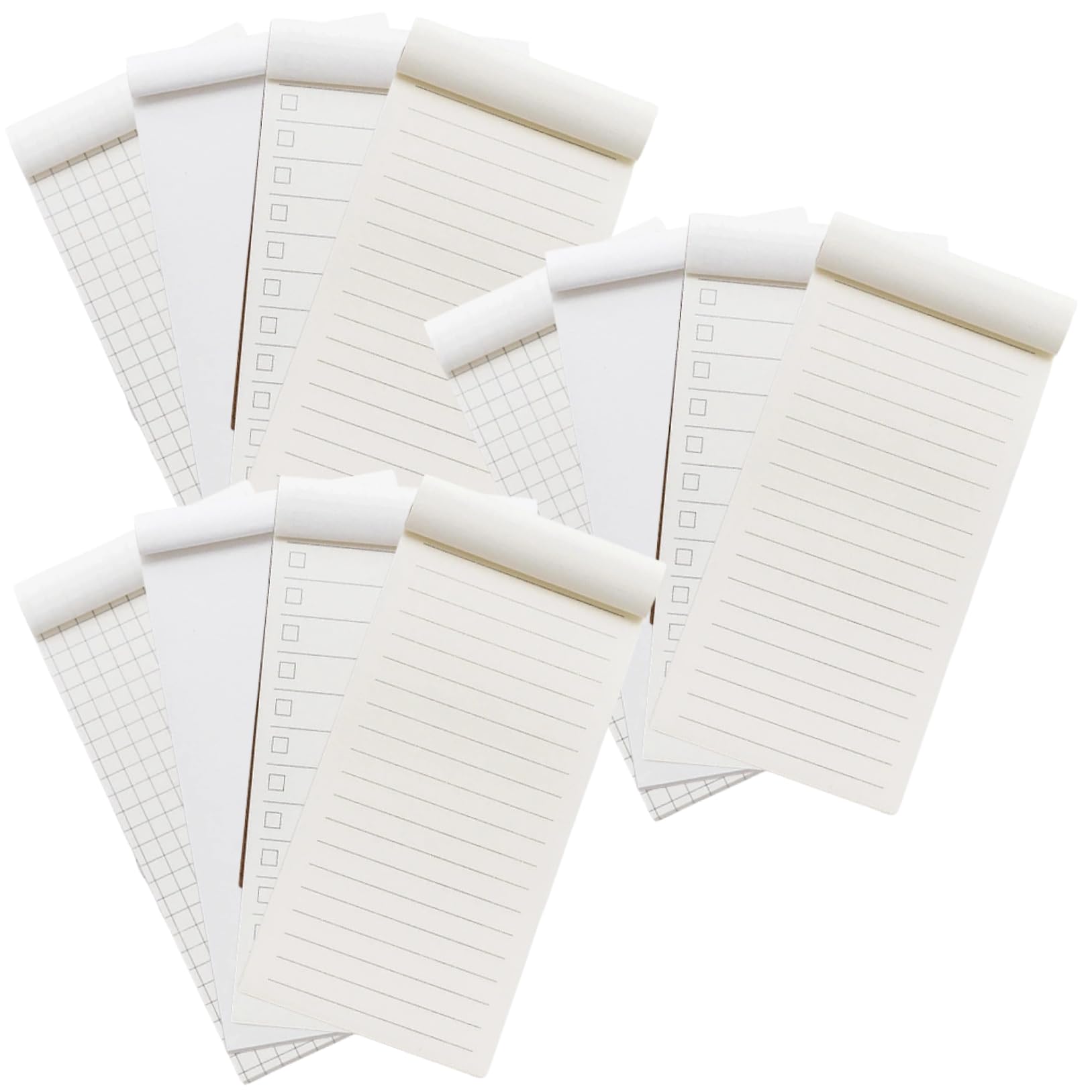 DOITOOL 12 pièces Bloc Notes Portable Cahier Pratique Papier pour École et Bureau Format avec Pages Variées Todo Lignes Vierges Quadrillées