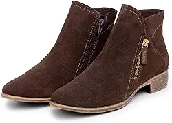 Bota Feminina Chelsea Botinha Cano Curto 100% Em Camurça Legítimo