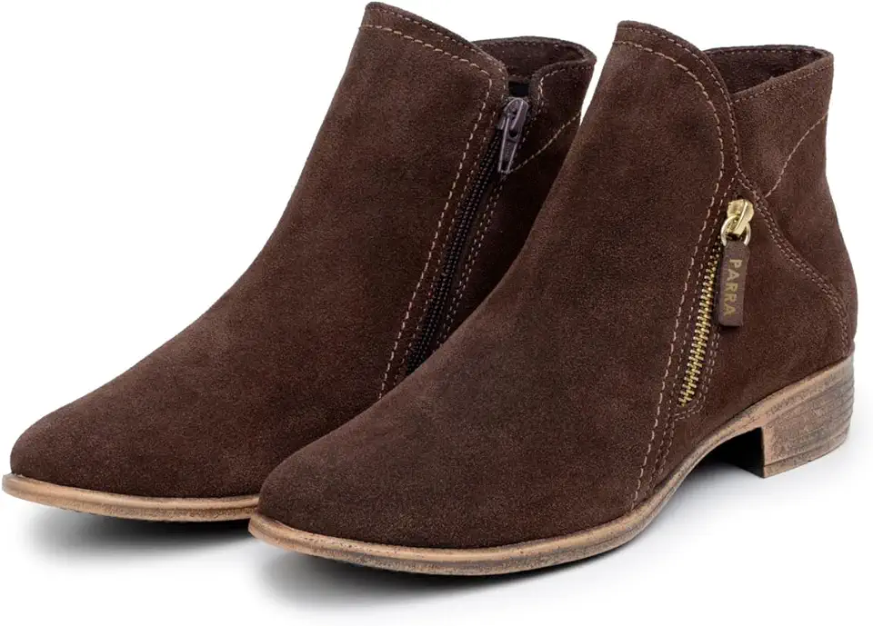 Bota Feminina Chelsea Botinha Cano Curto 100% Em Camurça Legítimo