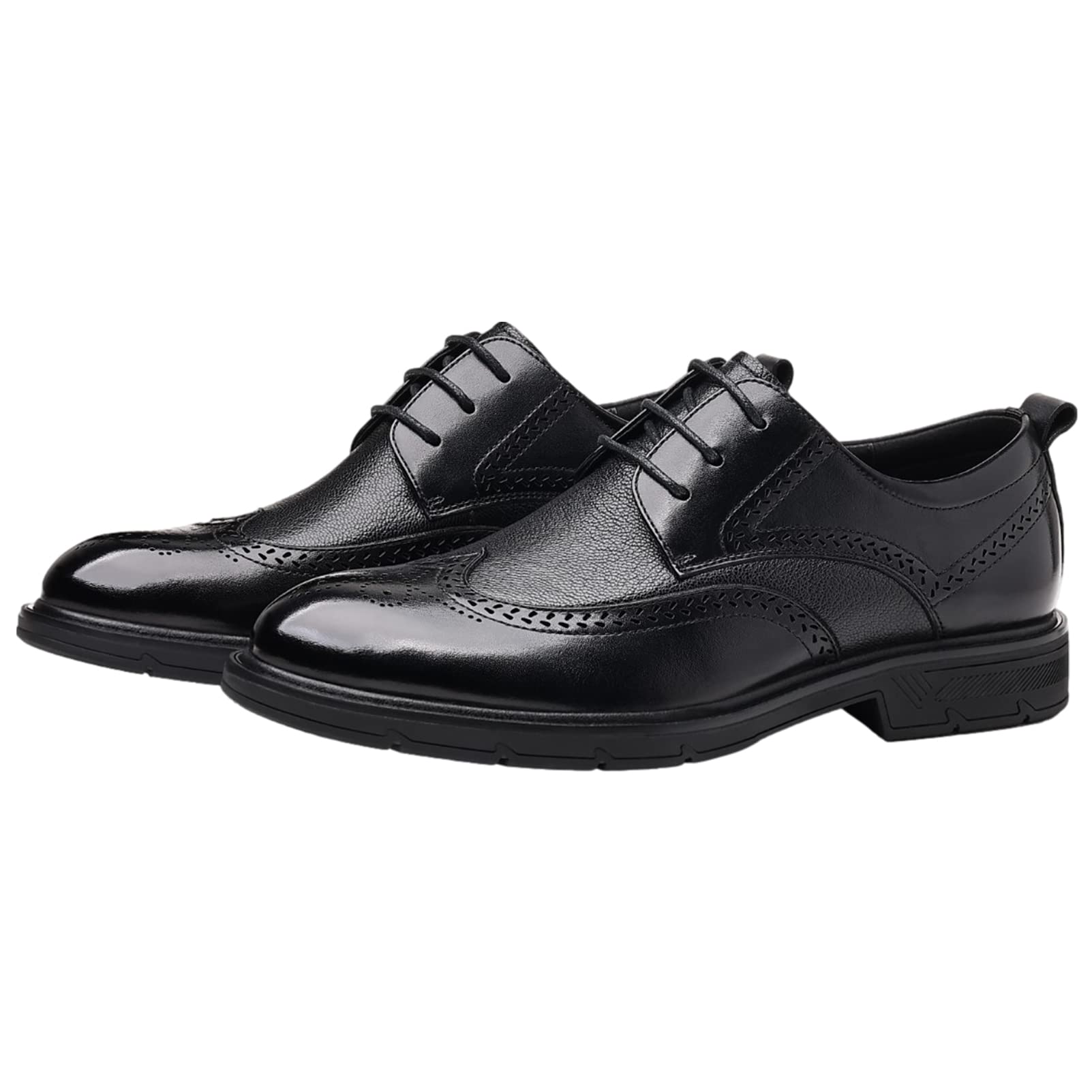 ANUFER Uomini Vera Pelle Derby Brogue Formali Allacciare Scarpe da Sposa d'Affari