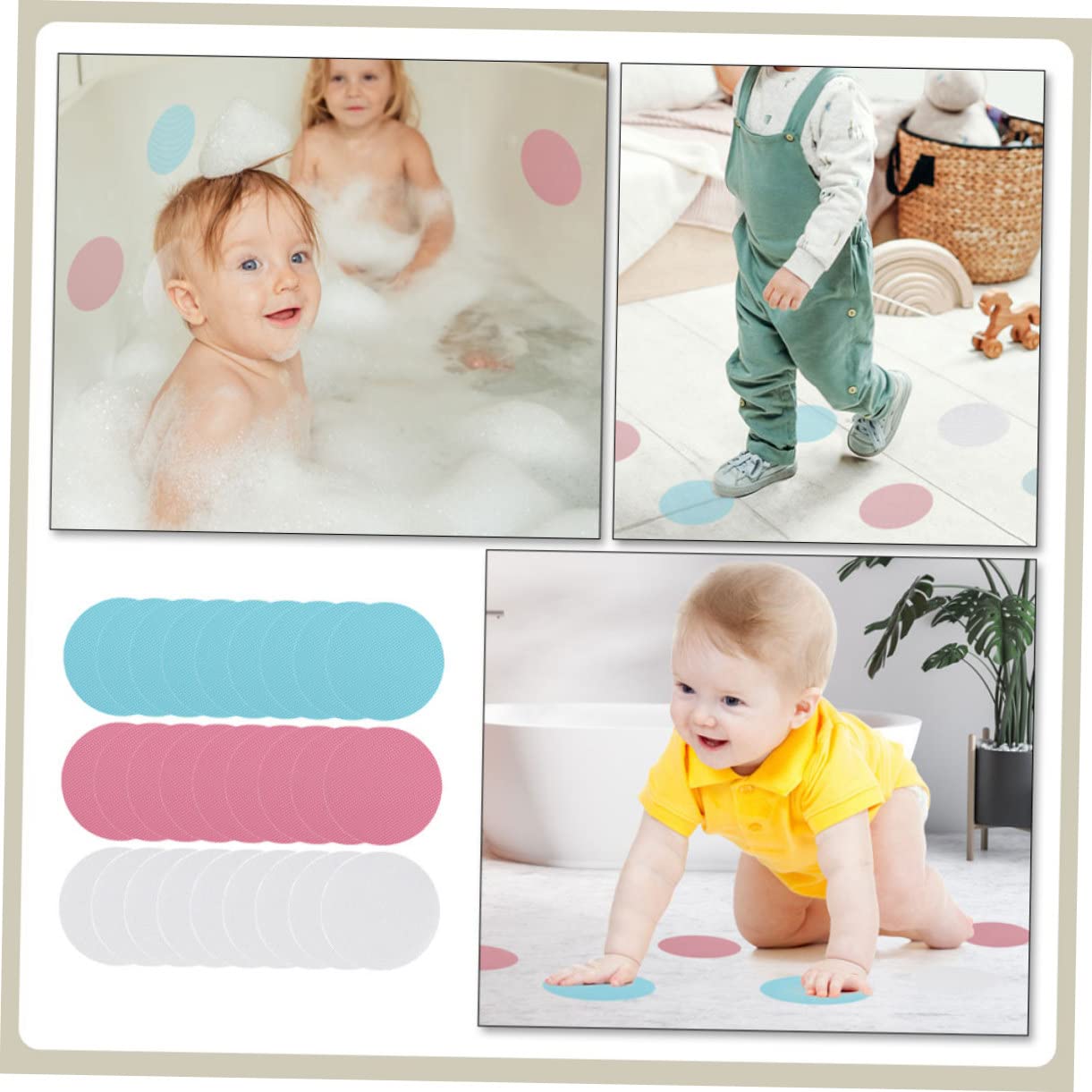 108 Pegatinas Redondas Antideslizantes Pegatinas Adhesivas para Suelo De Bañera Pegatinas Antideslizantes para Baño Pegatinas Redondas para Bañera Pegatinas Antideslizantes
