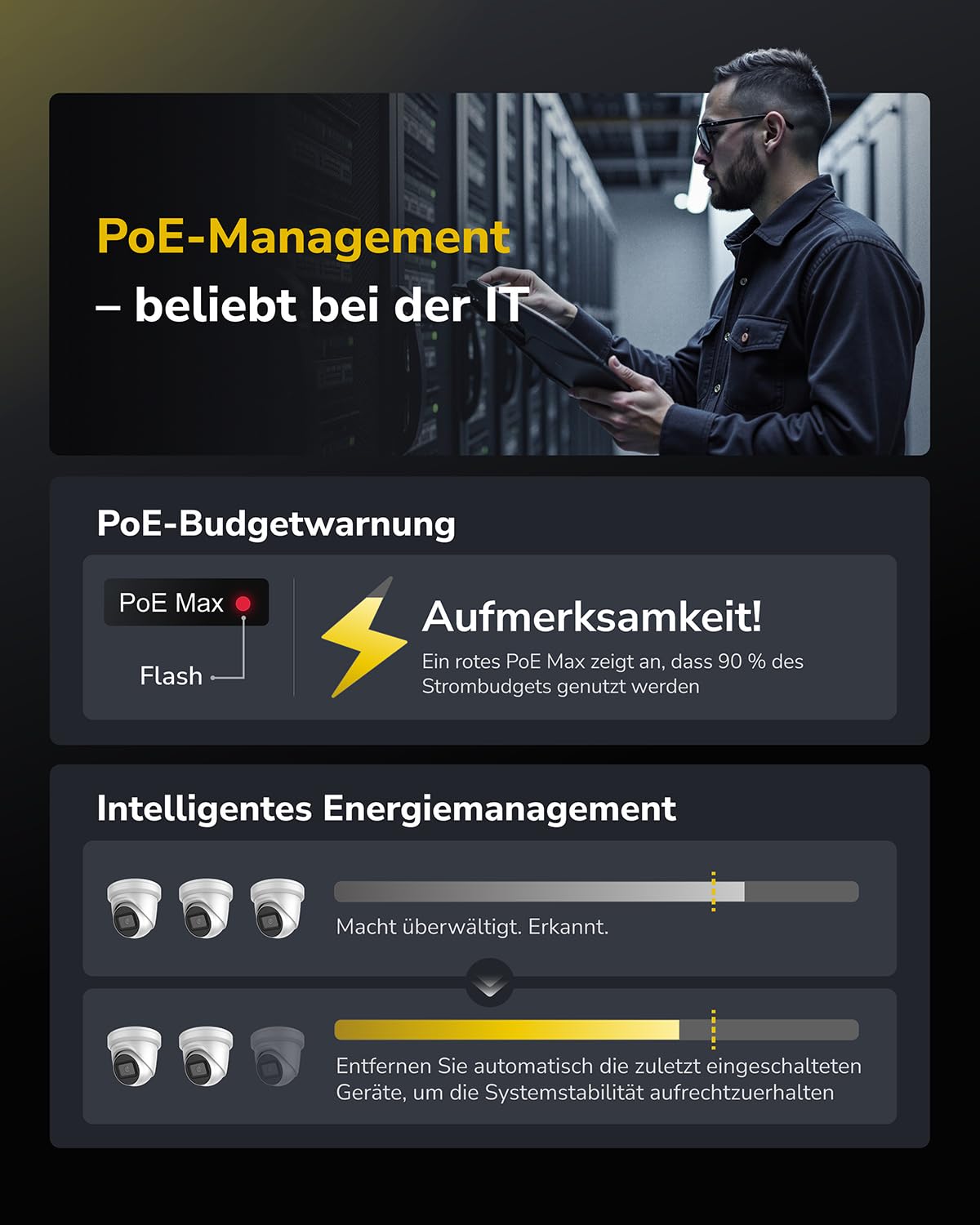 Cudy 24-Port 10/100M PoE+ Netzwerk Switch 300W 2 GbE 1 SFP VLAN FS1026PS1 | Unmanaged Rackmount Metall-Hub; Plug & Play IEEE 802.3at/af; 250m CCTV Extend; Watchdog Recovery; Speist IP Cams, VoIP, APs