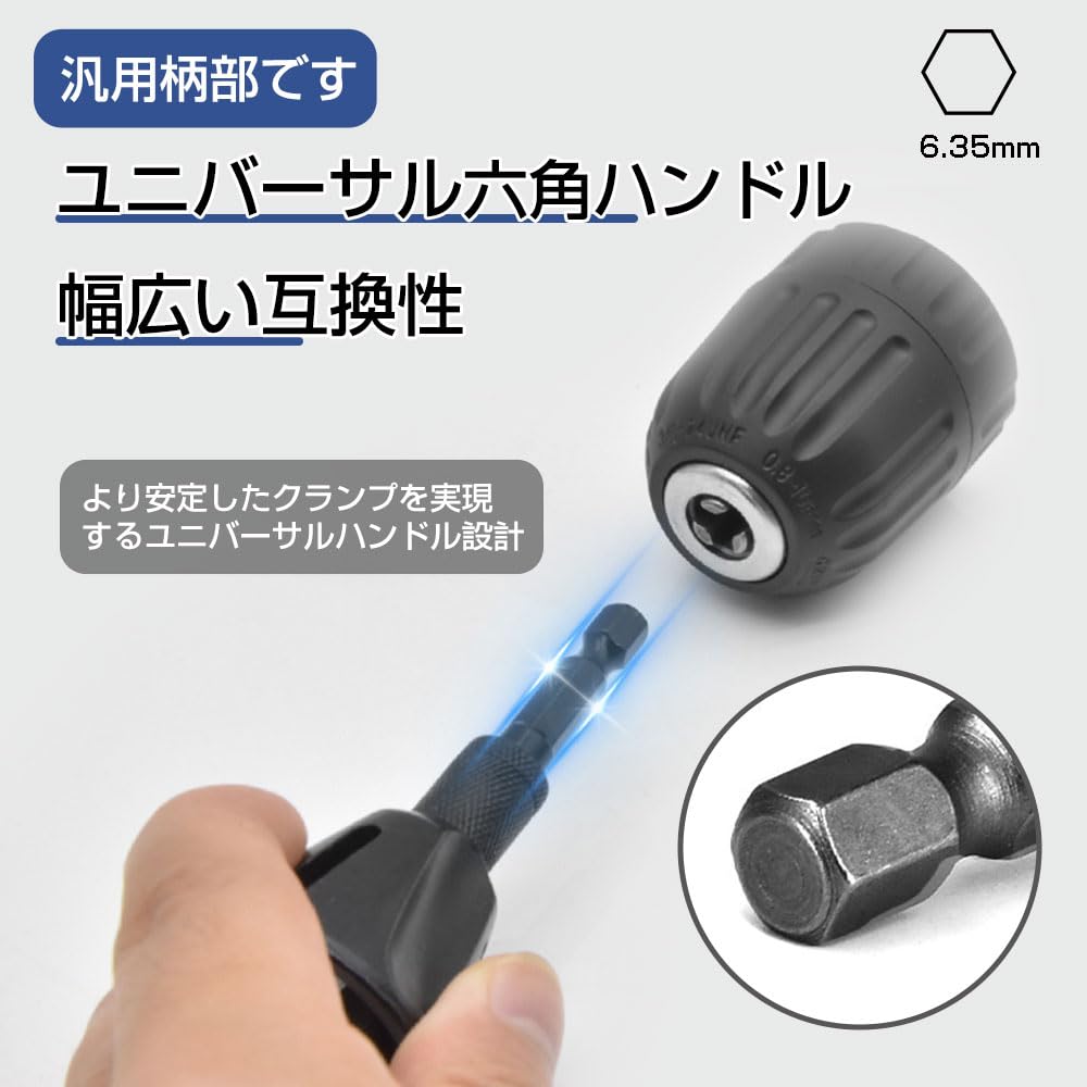バリ取りビット 外部面取りツール 3-19mm対応 ステンレス ボルト ネジ山 修理 六角軸 6.35mm 電動ドリル インパクトドライバー対応 HSS 高速鋼 研磨 ツール (シルバー)