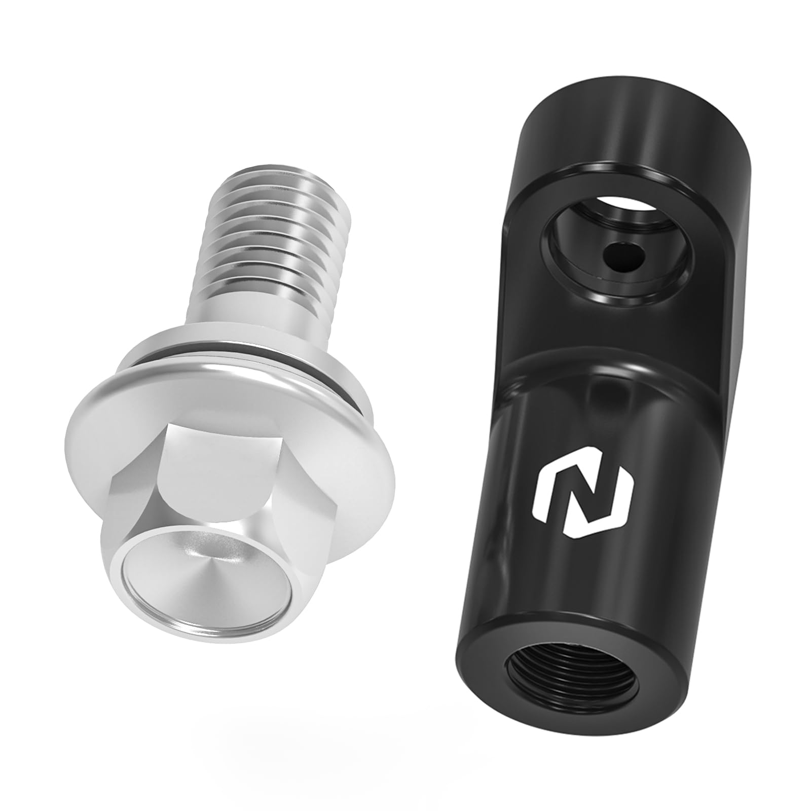 NICECNC Estensione per tubo frizione idraulica nera compatibile con BMW R1300GS, R1250GS, R1200GS Adventure, R nineT Pure, K1600B, alluminio, anodizzato, linea frizione prolungata, vedi montaggio