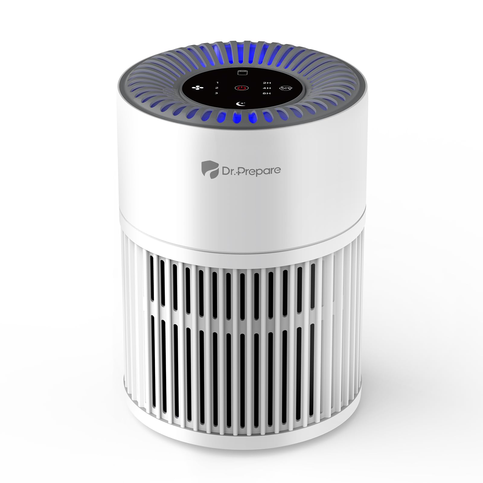 Dr.Prepare Air Purifiers for Home, Ultra Quiet HEPA Air Purifier, 360° Air Inlet, Washabl...