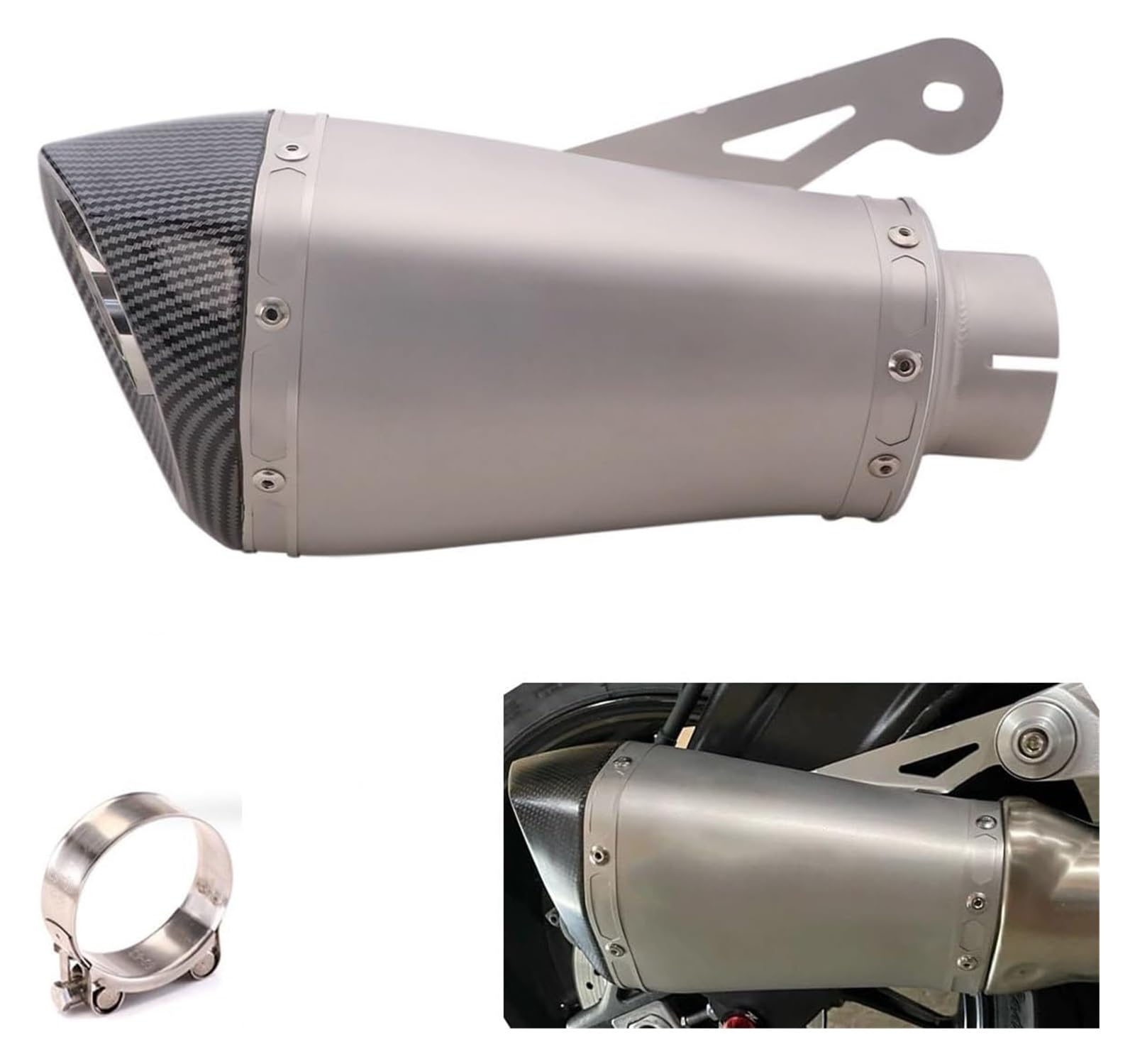 per BMW S1000 S1000R S1000RR Sistema di Scarico per Motocicletta Silenziatore Modificato Db Killer Slip On 60MM Silenziatore Scarico Tubo