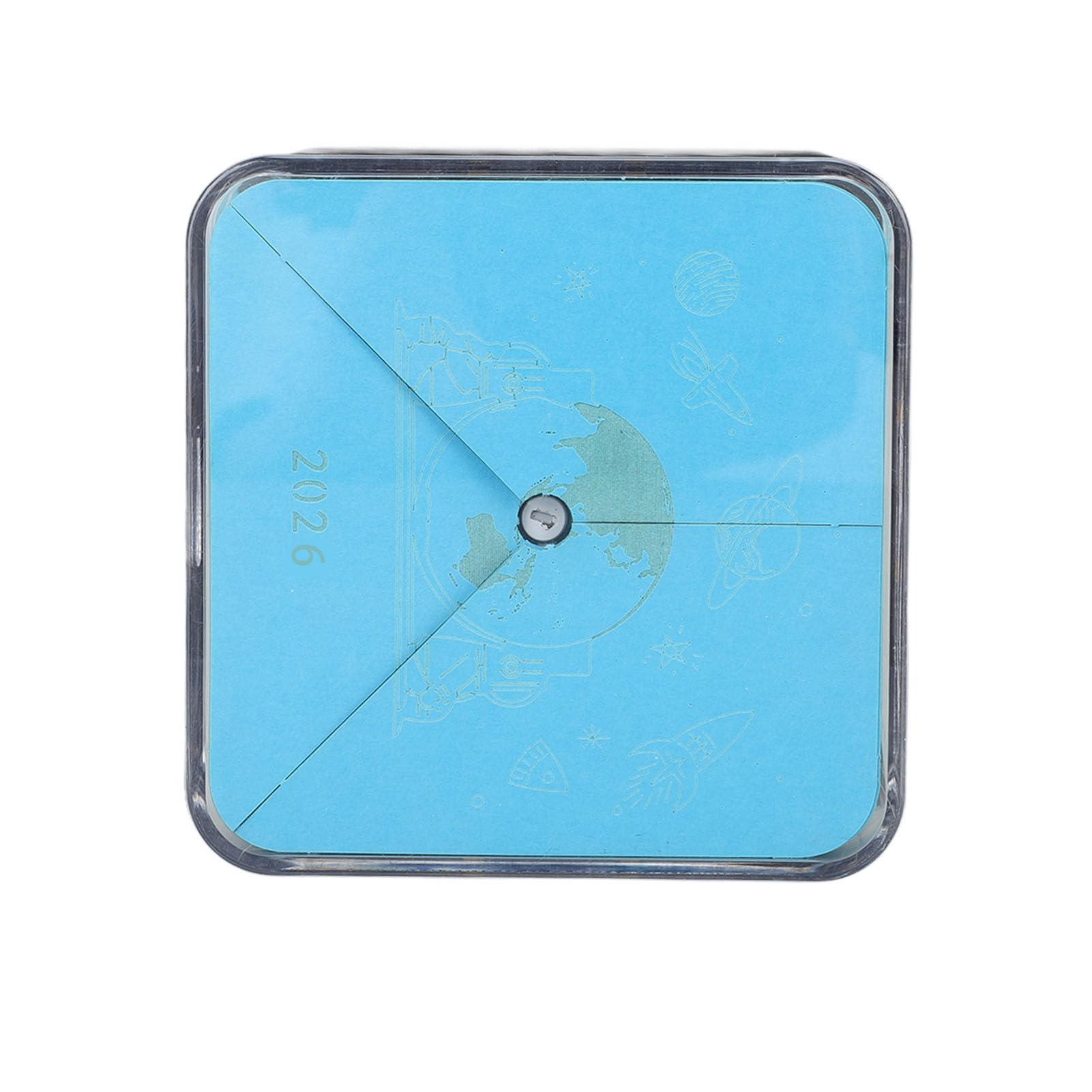 Asixxsix 3D Time Piece Kalender 2026, Tear Away 3D Earth Memo Pad Schreibtischkalender mit LED-Licht, Kreativer Papierskulptur-Kunst-Notizblock für Weihnachtsgeschenke Im Home Office