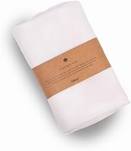 HABER Traditional Baby Muslin Bath Towel Organic Indian Cotton 4 Layer, Eco-Conscious & Safe Printed Muslin Cloth Towels (70x100 | Pack of 1, White)