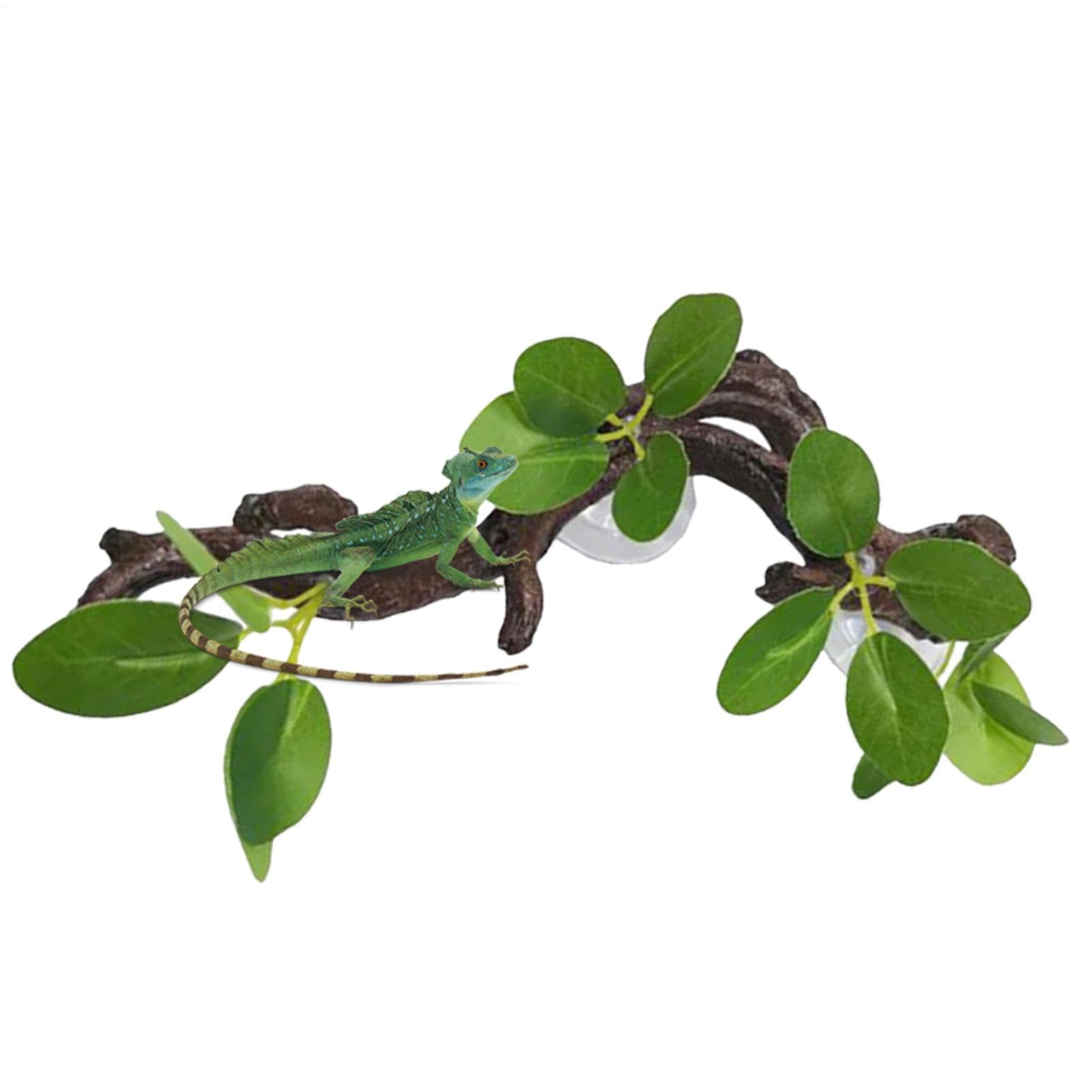 Branches for Reptiles Suction Tree Branch with Leaves