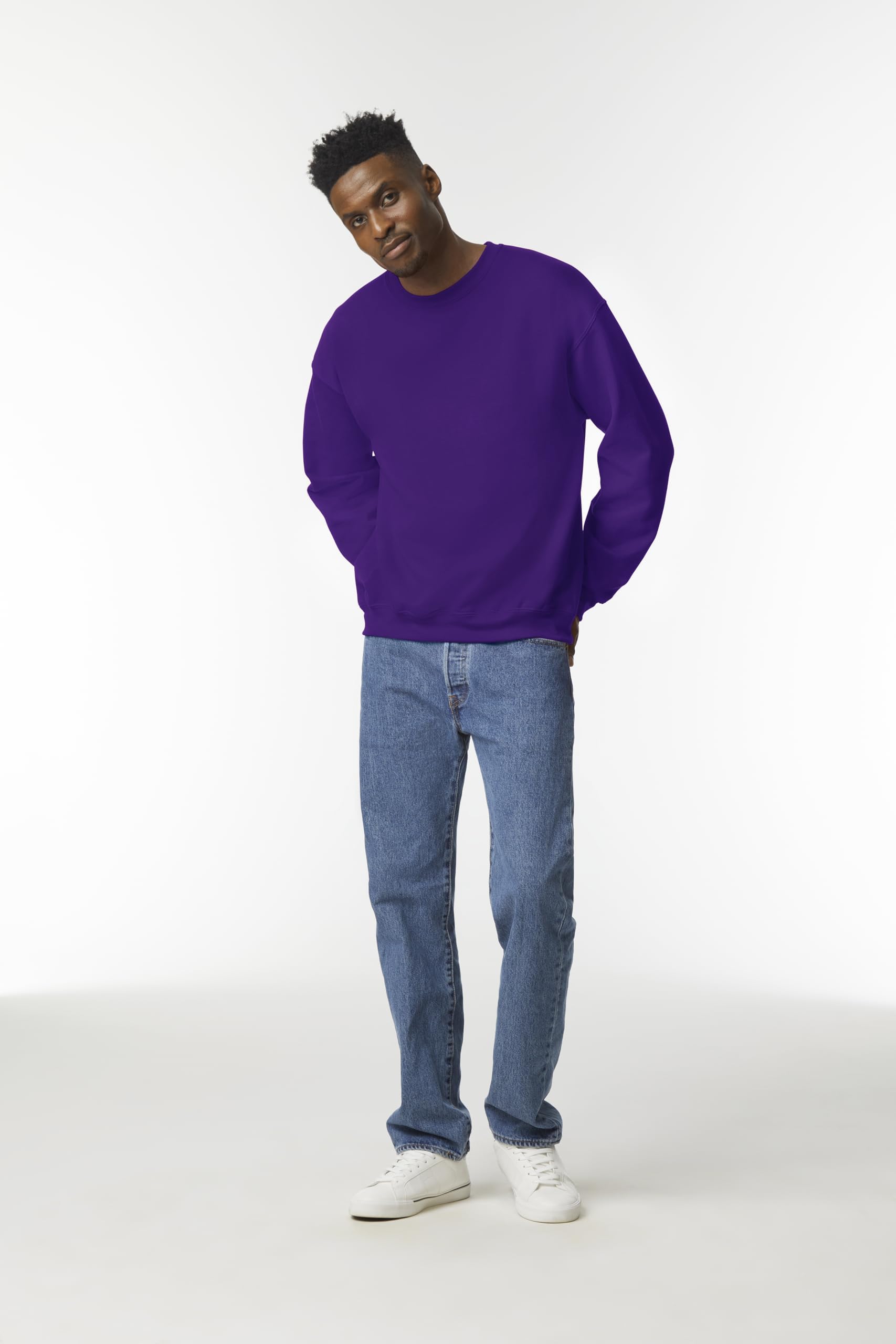 Sweat Homme sans Capuche Col Rond en Coton Tailles S à 5XL