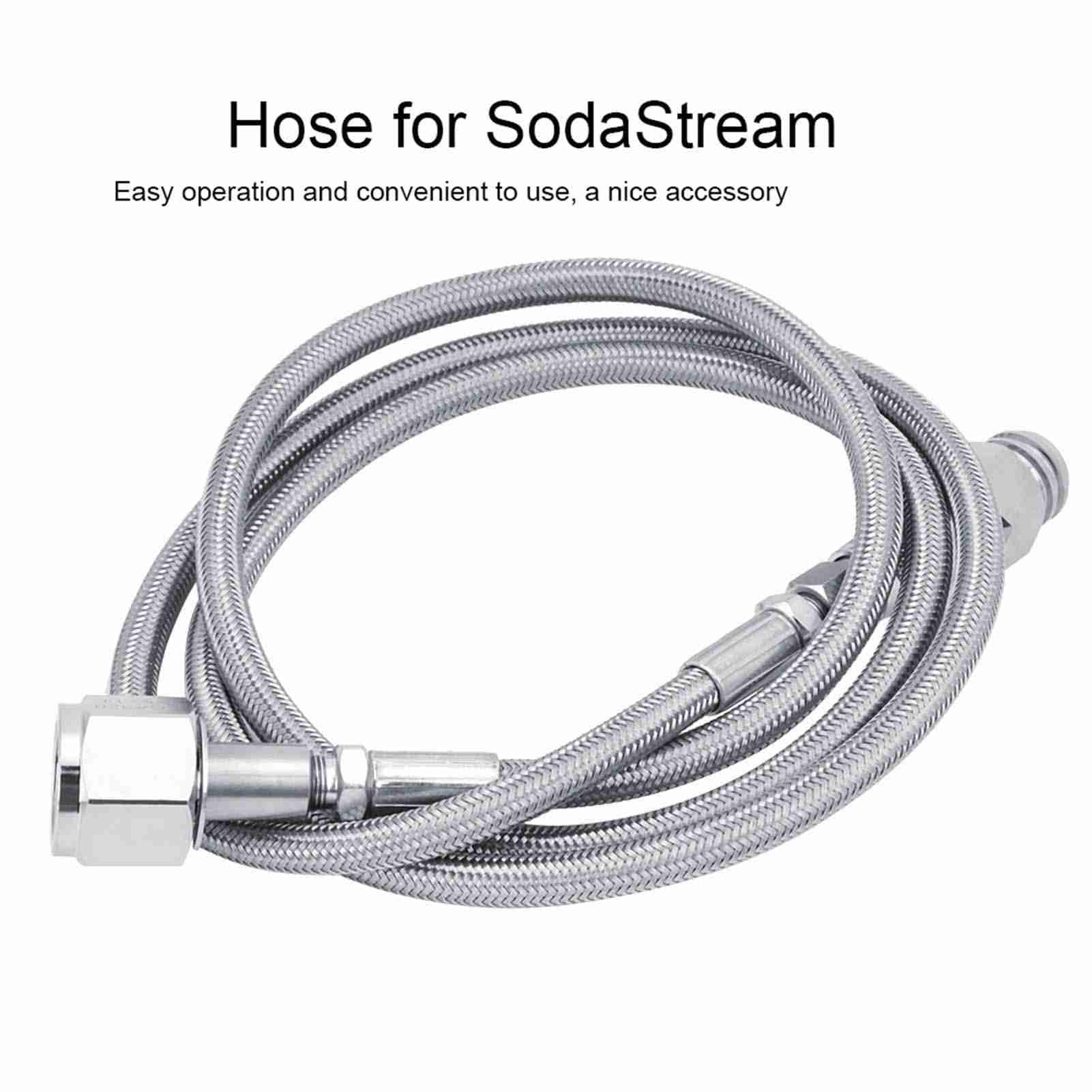 Kit adattatore tubo esterno soda da 1,5 m 60 pollici Raccordo soda per serbatoio Co2 Dispenser soda (Tr21-4 W21.8-14) (Argento TR21-4, G1/2)