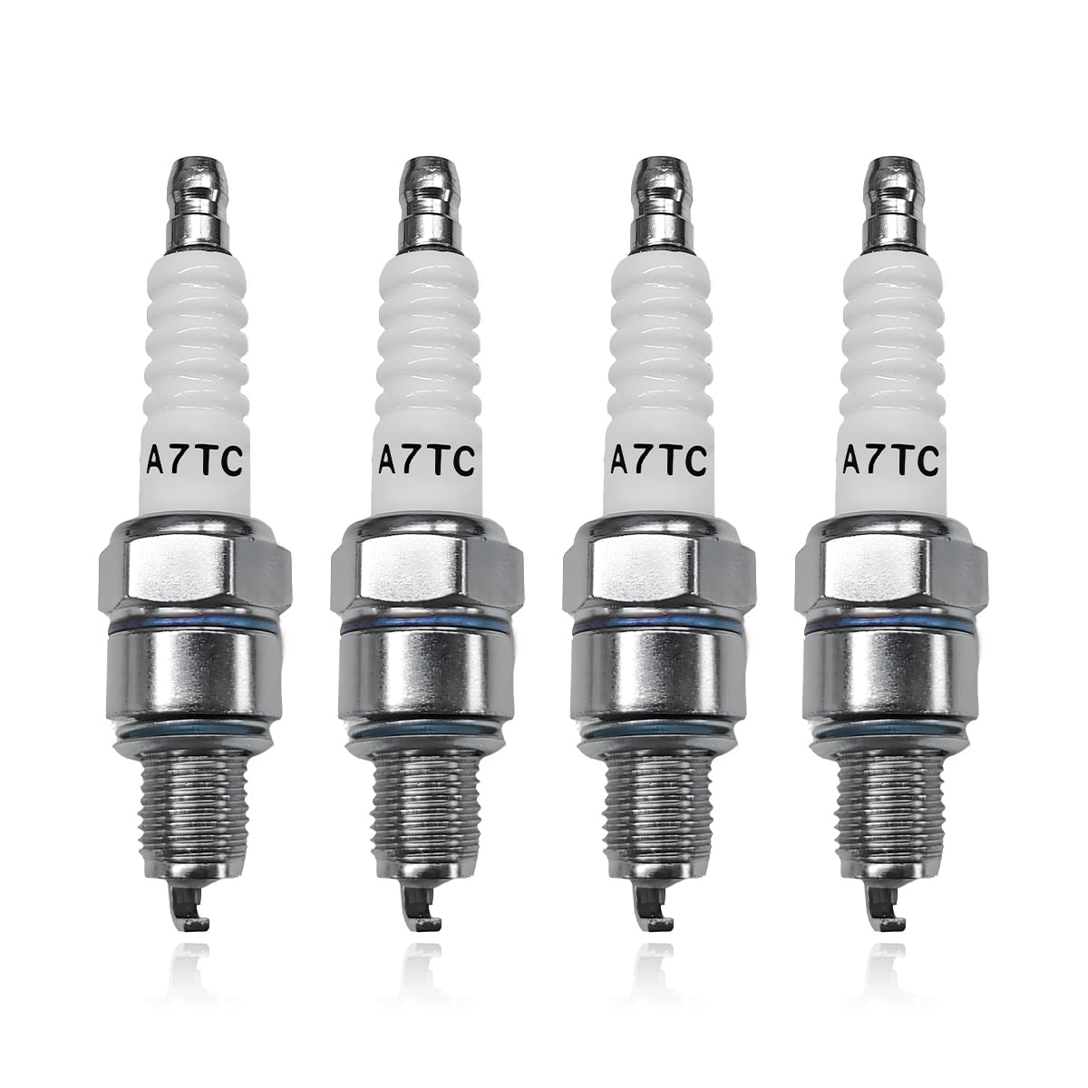 Wevdn 4PCS Spark Plug, A7TC Spark Plug for GY6 50cc 70cc 90cc 110cc 125cc ATV Scooter Dirt Bike Moped Go Kart Racing Bike, Spark Plugs A7TC Compatible with C7HA C5HA PZ7HS S102F U22FS-U