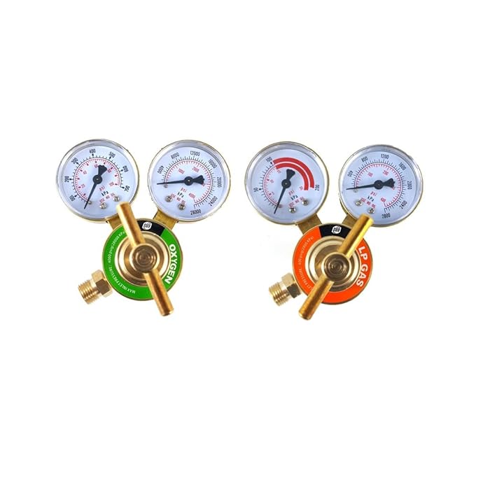 Buy SÜA Oxygen and Propane Regulators Welding Gas Gauges Pair Rear