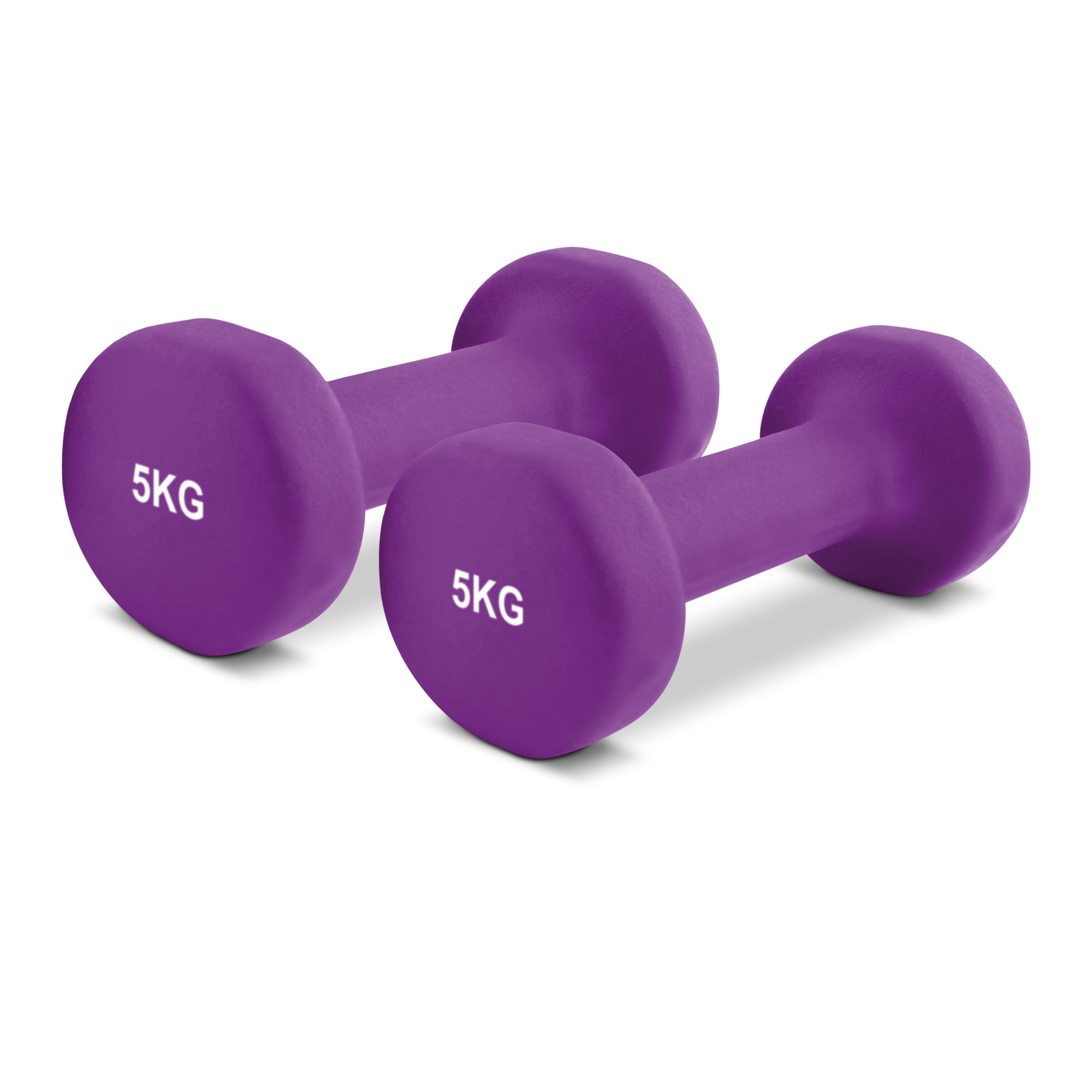 MSPORTS Hantle krótkie, zestaw 2 sztuk, neopren 0,5 – 5 kg, w zestawie plakat z ćwiczeniami, zestaw hantli