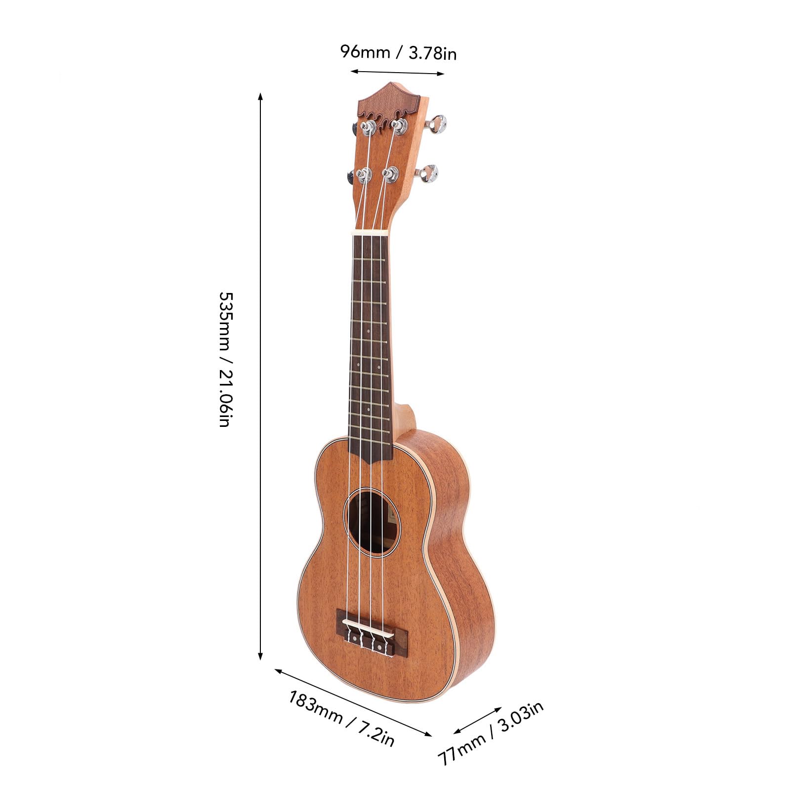 Mini Chitarra Portatile a 4 Corde in Legno Ukulele da 21 Pollici per Strumenti a Corda per Principianti Professionisti