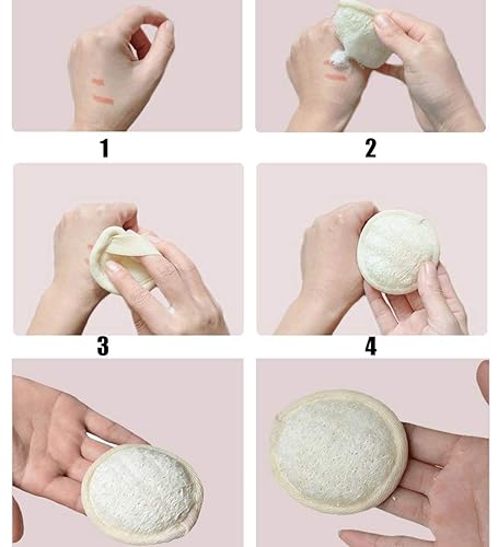 Miniatura 6 de Esponja de esponja de esponja exfoliante de limpieza facial, 10 paquetes de esponja natural limpiador facial limpiador grande para hombres y