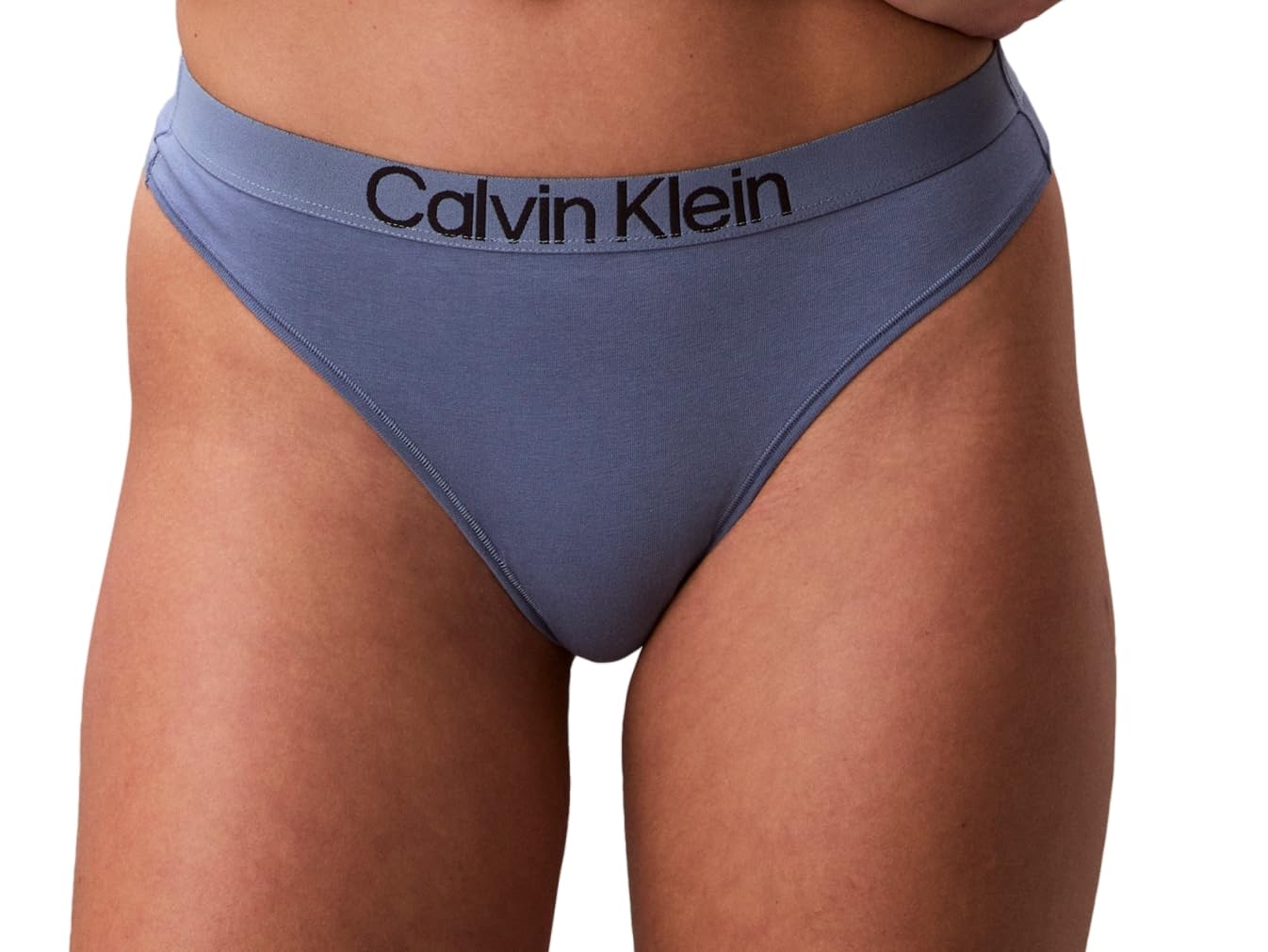 Calvin Klein Women THONG BLUE (Blue Tulip) L