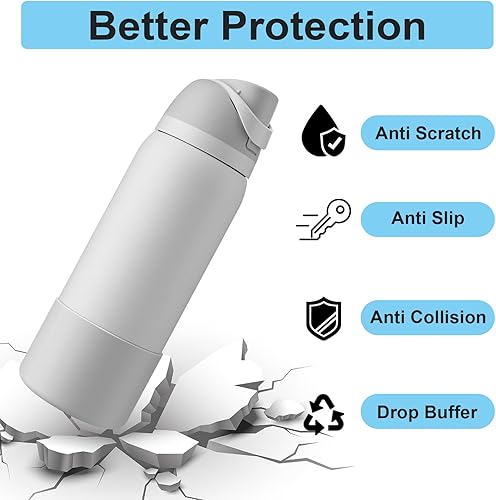 Miniatura 3 de YOUCOX Silicone Boot for Owala Water Bottle 24 oz 32 oz 40 oz, 2PCS Anti-Slip Protective Sleeve for FreeSipTwistFlip Water Bottles, BPA Free,