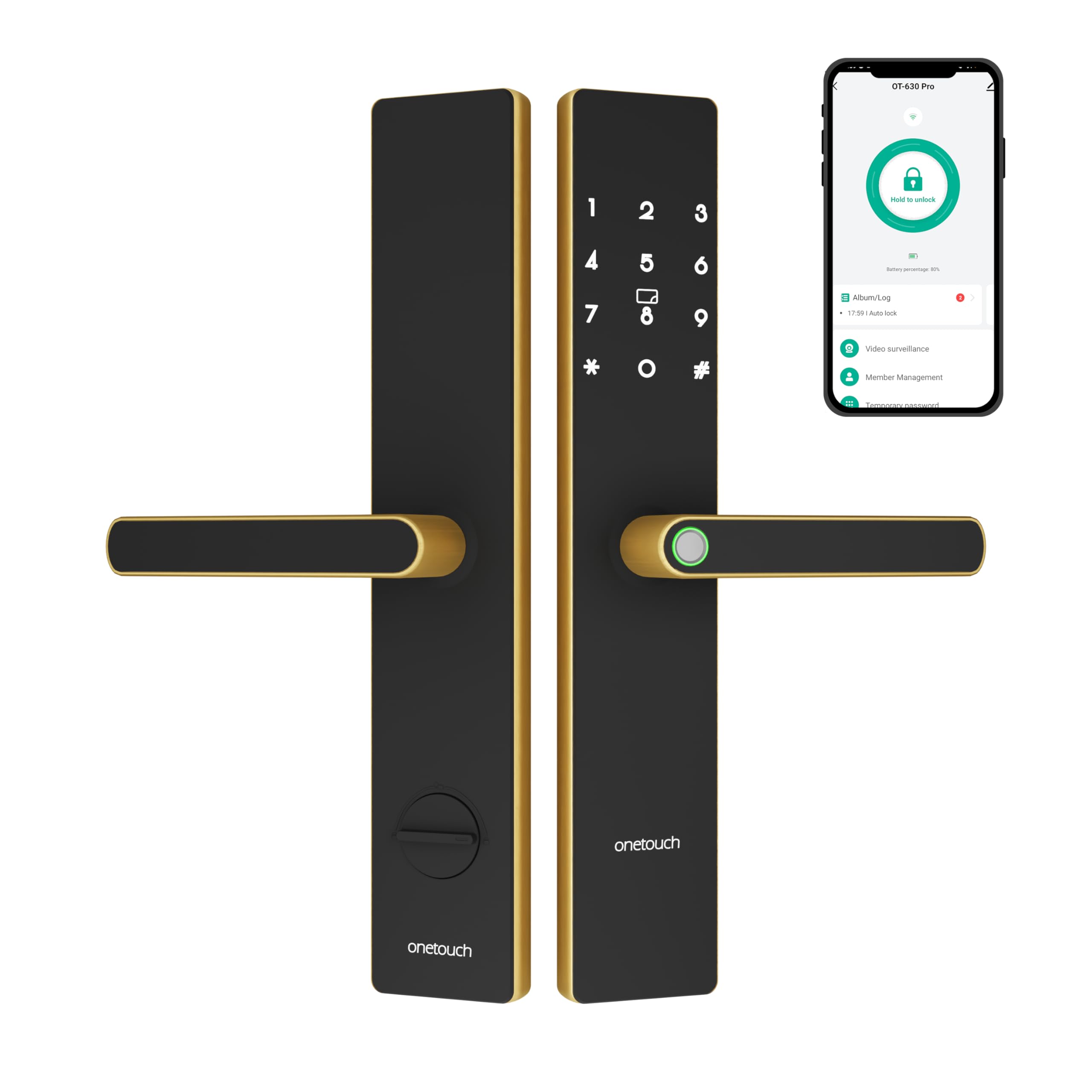 Onetouch OT-200T Smart Digital Door Lock for Home | 6-in-1 Unlock