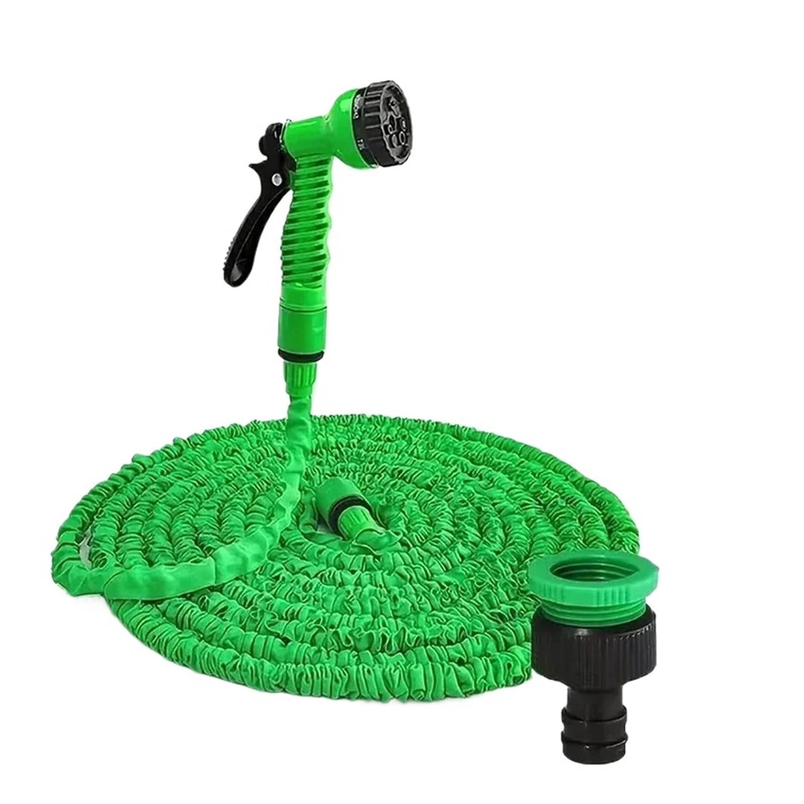 Manguera de jardín Manguera de agua expandible Manguera mágica for lavado de autos a alta presión, funciones de rociado de agua, pistola de agua, manguera de riego for jardín doméstico(Green,75ft)