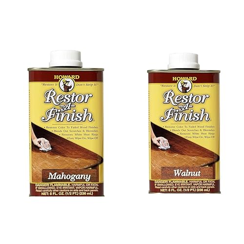 Howard RF5008 Mahogany & RF4008 Walnut Restor-A-Finish Wood Refinishers, 8