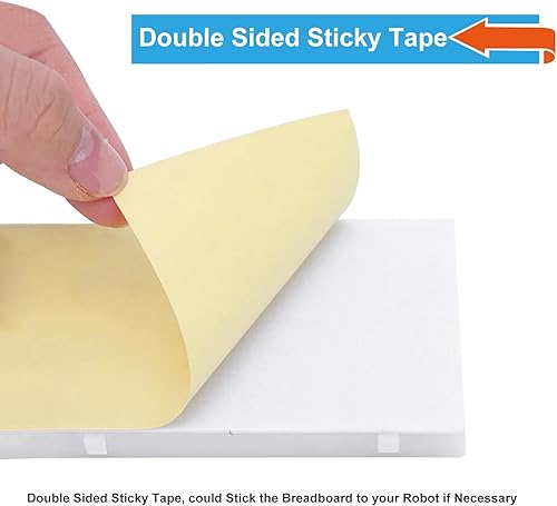 Miniatura 4 de UHARBOUR Tabla de pan sin soldadura, kit de tabla de pan, tabla de pan, electrónica, tablas de pan 2 piezas 840 pines y 2 piezas 400 pines y 4