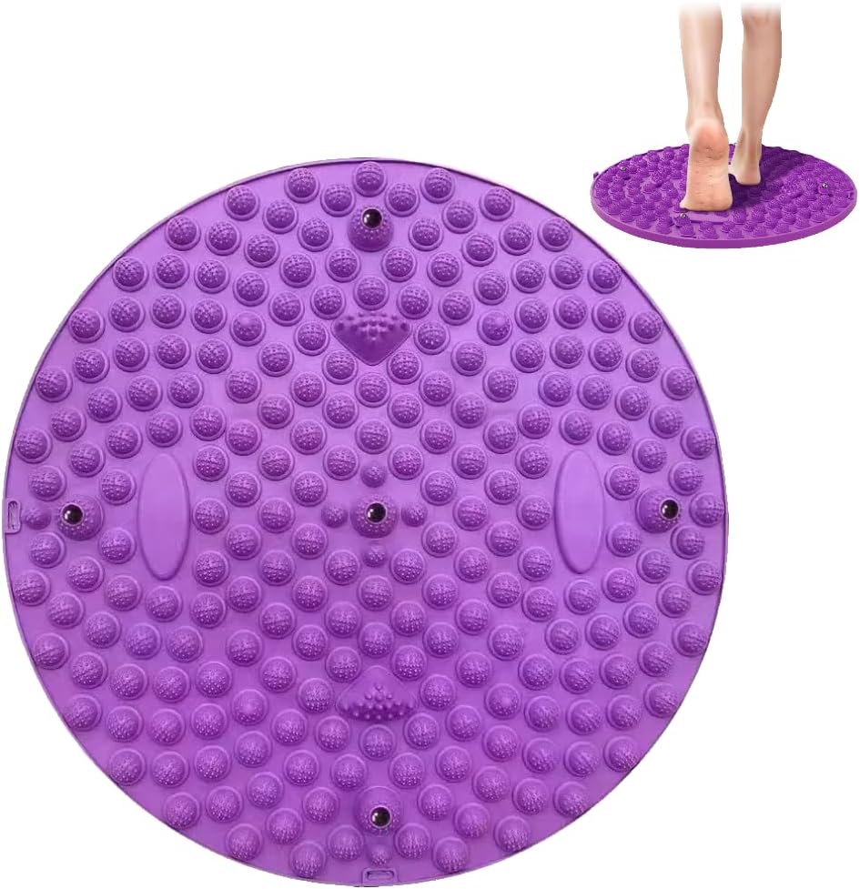 Portable Foot Massager Pad – Acupressure Reflexology Mat for Plantar Relief, Non-Slip Standing Desk Foot Mat with Pressure Points, Home/Office/Gym Recovery Use