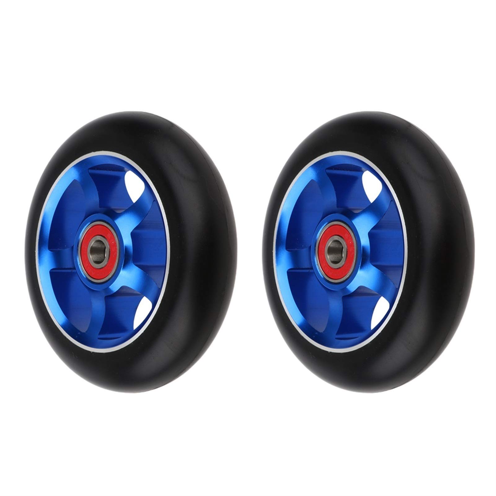 Ruedas de Scooter Freestyle,Ruedas de Scooter 2pcs Reemplazo de 100 mm Push/Kick/Stunt Scooter Ruedas con cojinetes Amplificaciones Scooter Piezas Accesorios
