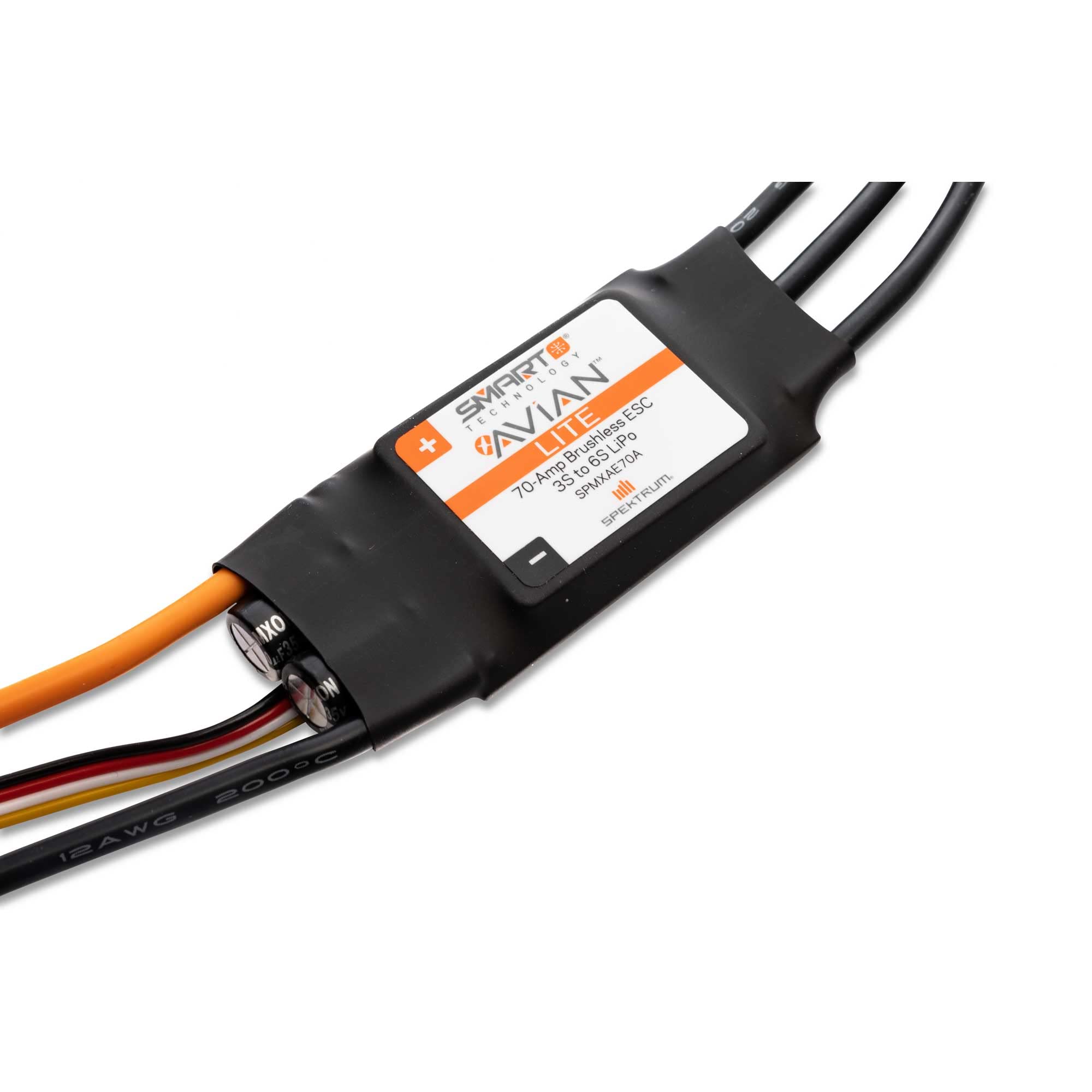 Spektrum Avian 70-Amp Brushless Smart Lite ESC; 3-6S, IC5, SPMXAE70A
